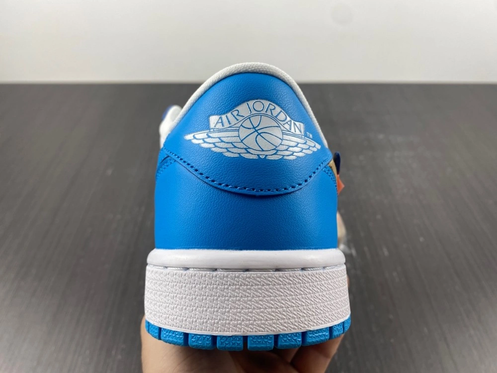 Air Jordan 1 Low Off White UNC Customized ZipUp 1636