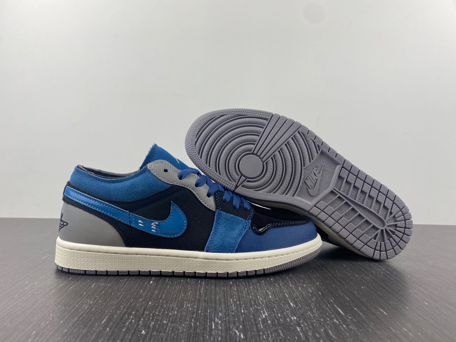 Air Jordan 1 Low SE Craft Obsidian French Blue Ashen Slate White DR8867- Casual 1612
