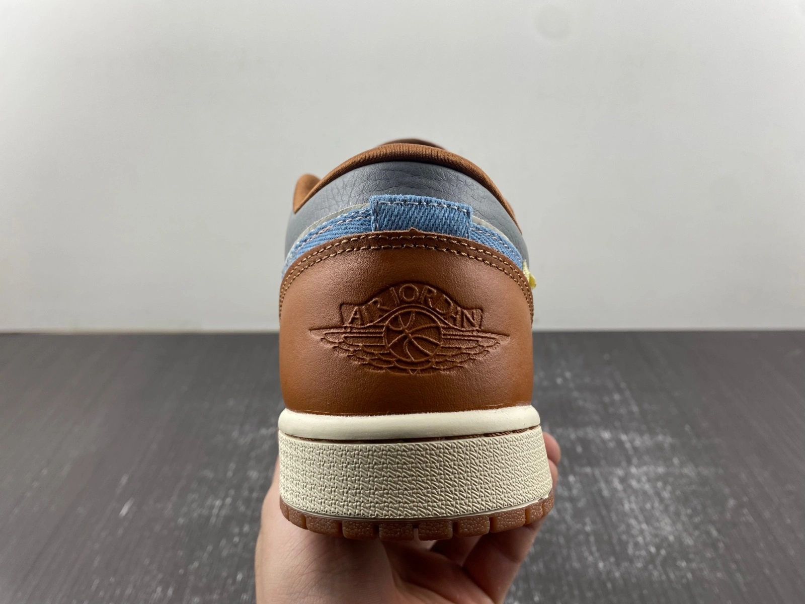 Air Jordan 1 Low SE Phantom Repaired Denim Swoosh FZ5042- Trendy 1413