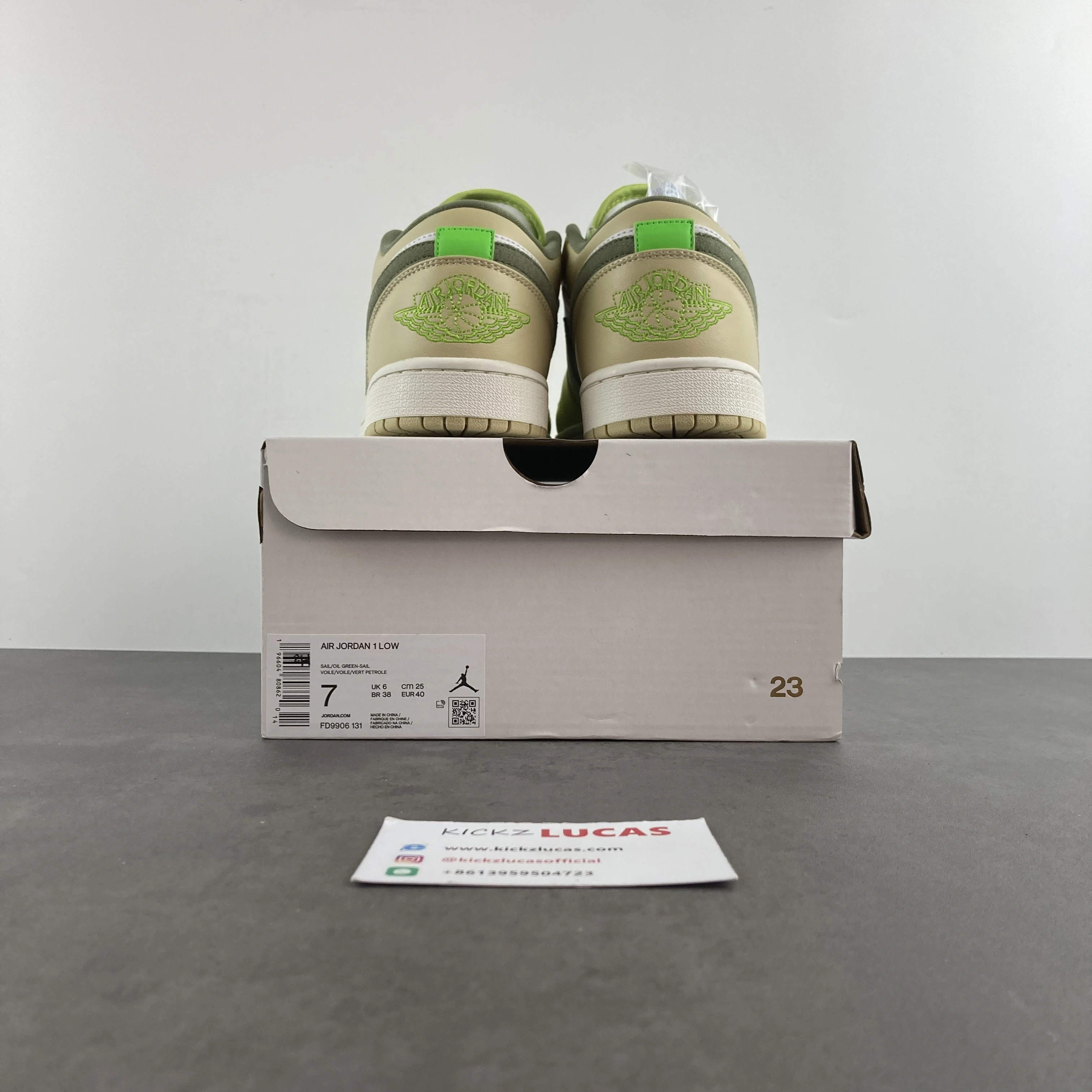 SmartChoice Air Jordan 1 Low Sail White Oil Green FD9906- 1587