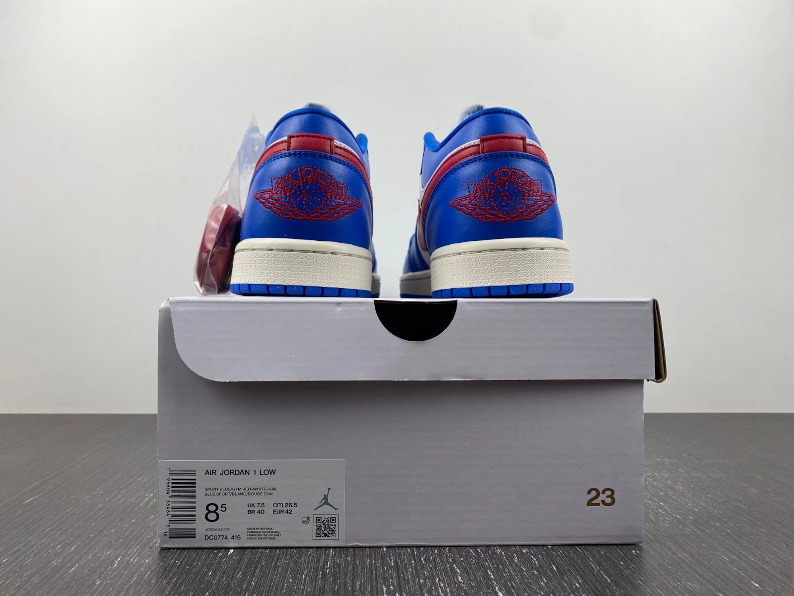 Air Jordan 1 Low Sport Blue Gym Red DC0774- Unisex 1565