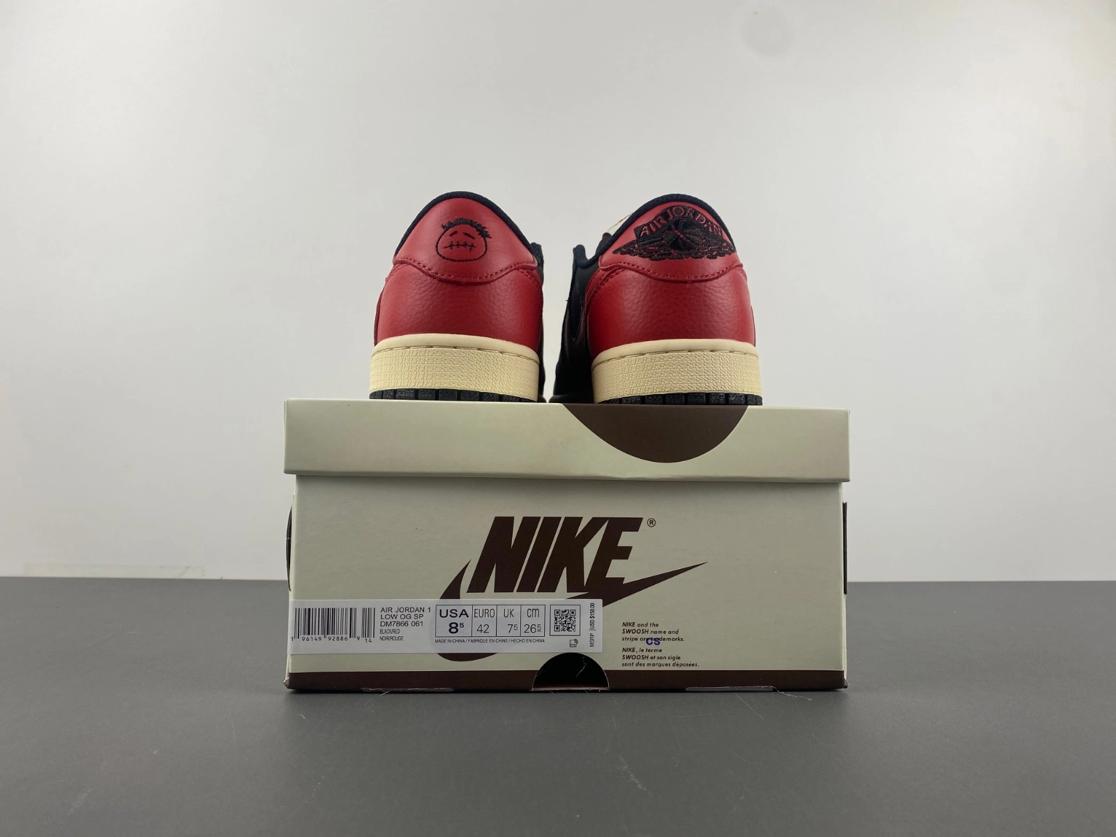 Lightweight Air Jordan 1 Low Travis Scott Black Red DM7866- 1358