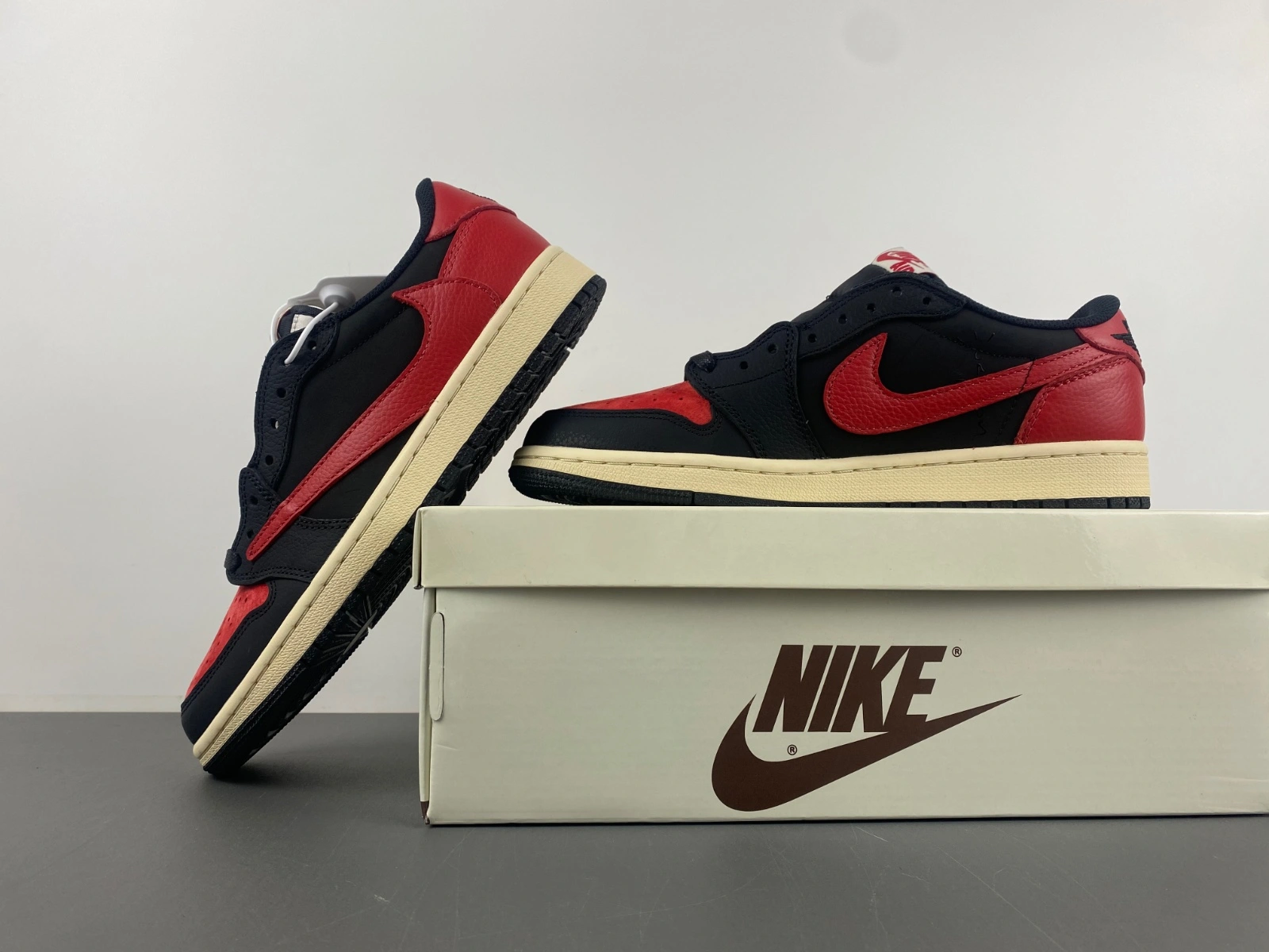 Lightweight Air Jordan 1 Low Travis Scott Black Red DM7866- 1358