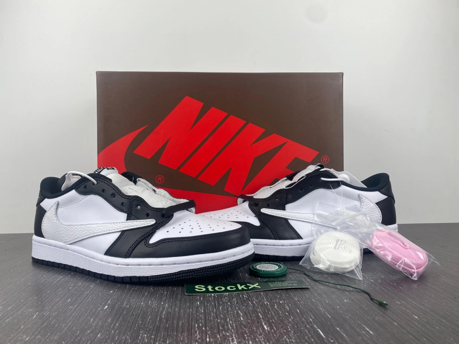 Durable Air Jordan 1 Low Travis Scott Black White 1588