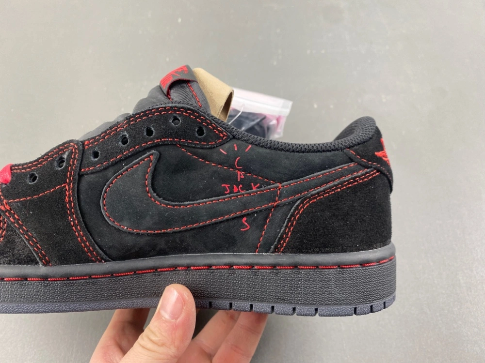 ZeroBulk Air Jordan 1 Low Travis Scott Black red line DM7866- 1326