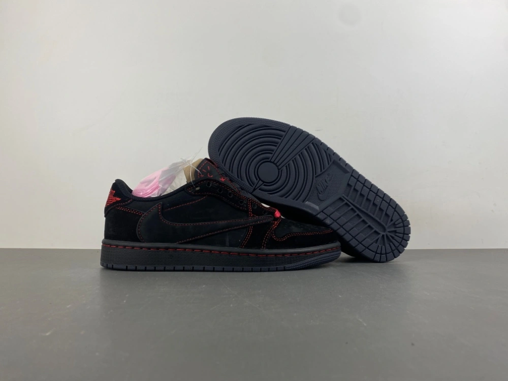 ZeroBulk Air Jordan 1 Low Travis Scott Black red line DM7866- 1326