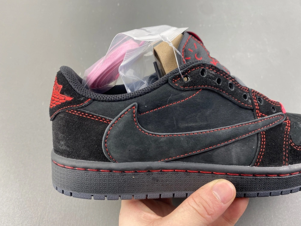 ZeroBulk Air Jordan 1 Low Travis Scott Black red line DM7866- 1326