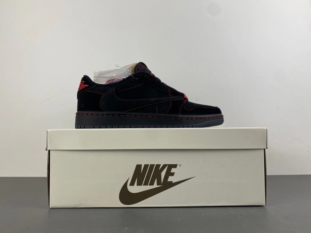 ZeroBulk Air Jordan 1 Low Travis Scott Black red line DM7866- 1326