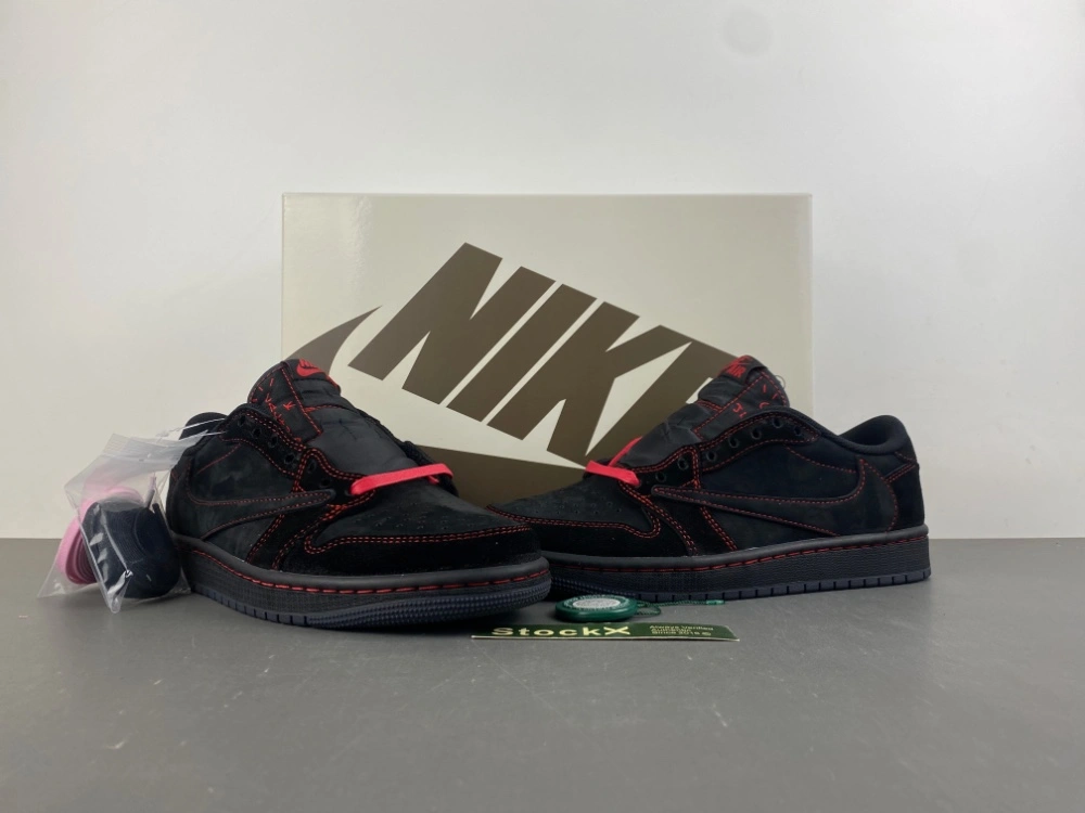 ZeroBulk Air Jordan 1 Low Travis Scott Black red line DM7866- 1326
