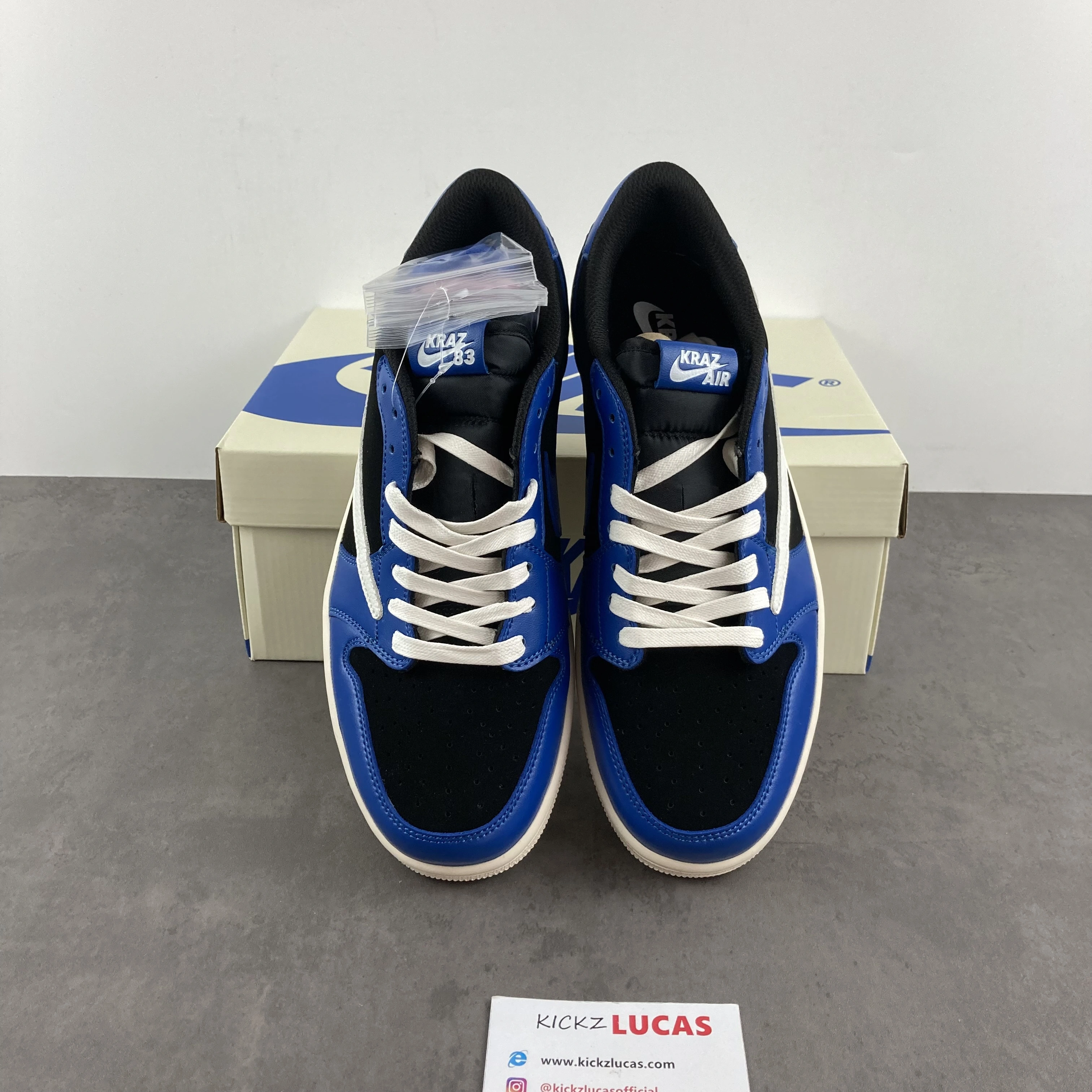 Durable Air Jordan 1 Low Travis Scott Blue KRAZ Custom Make 1525