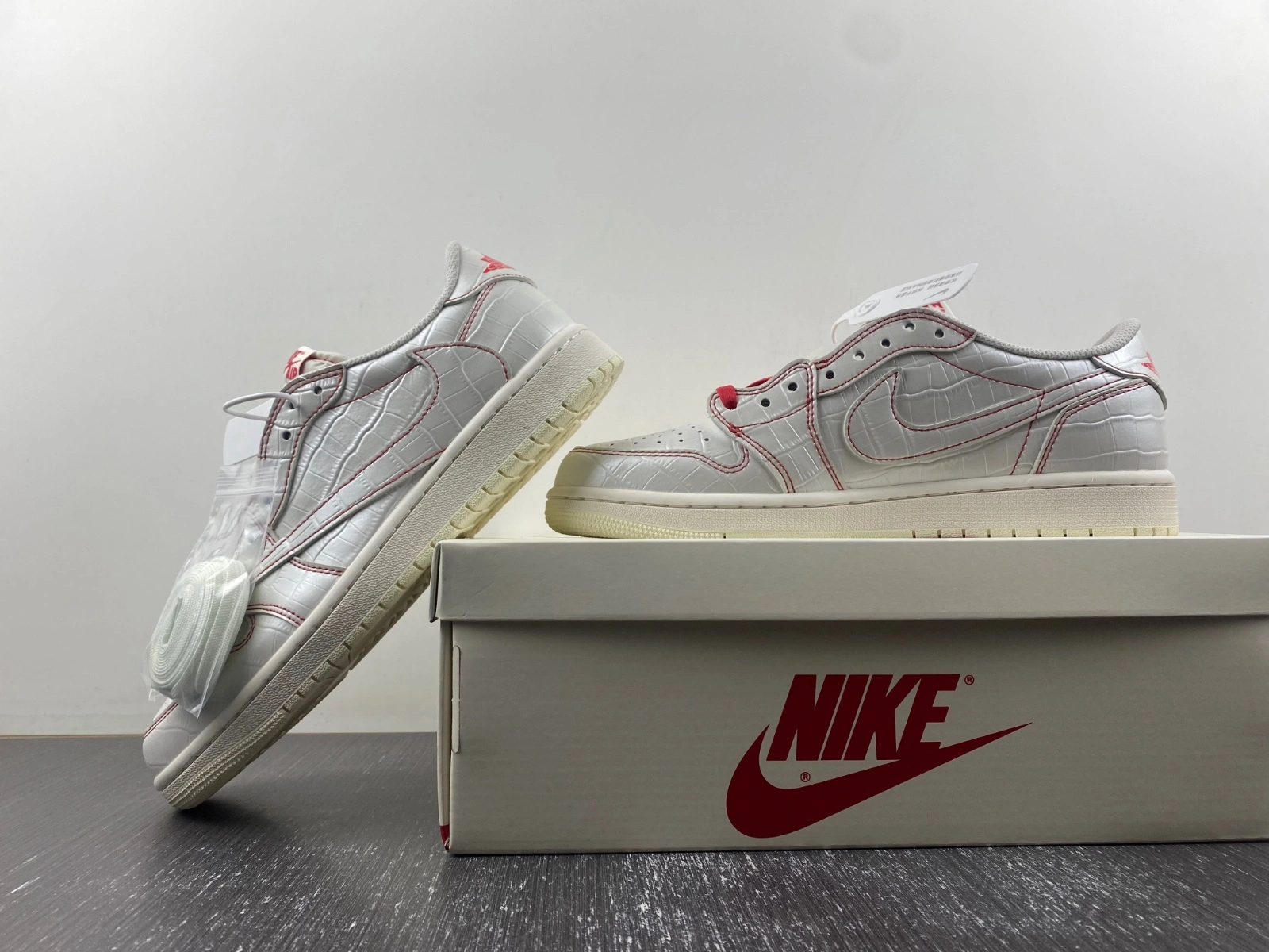 Popular Air Jordan 1 Low Travis Scott Crocodile print DM7866- 1415