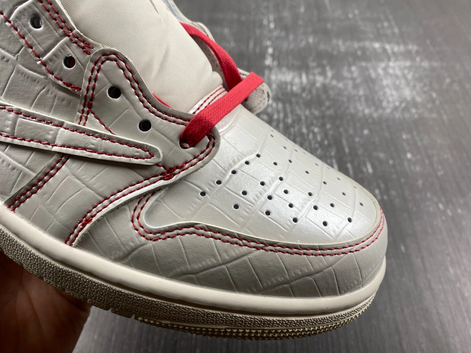 Popular Air Jordan 1 Low Travis Scott Crocodile print DM7866- 1415