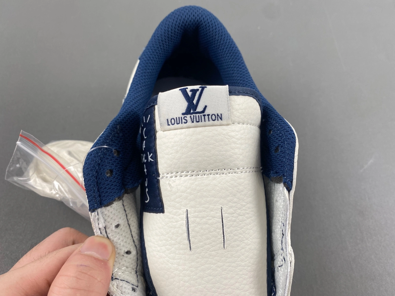 Popular Air Jordan 1 Low Travis Scott L*V White Blue SJ2968- 1366
