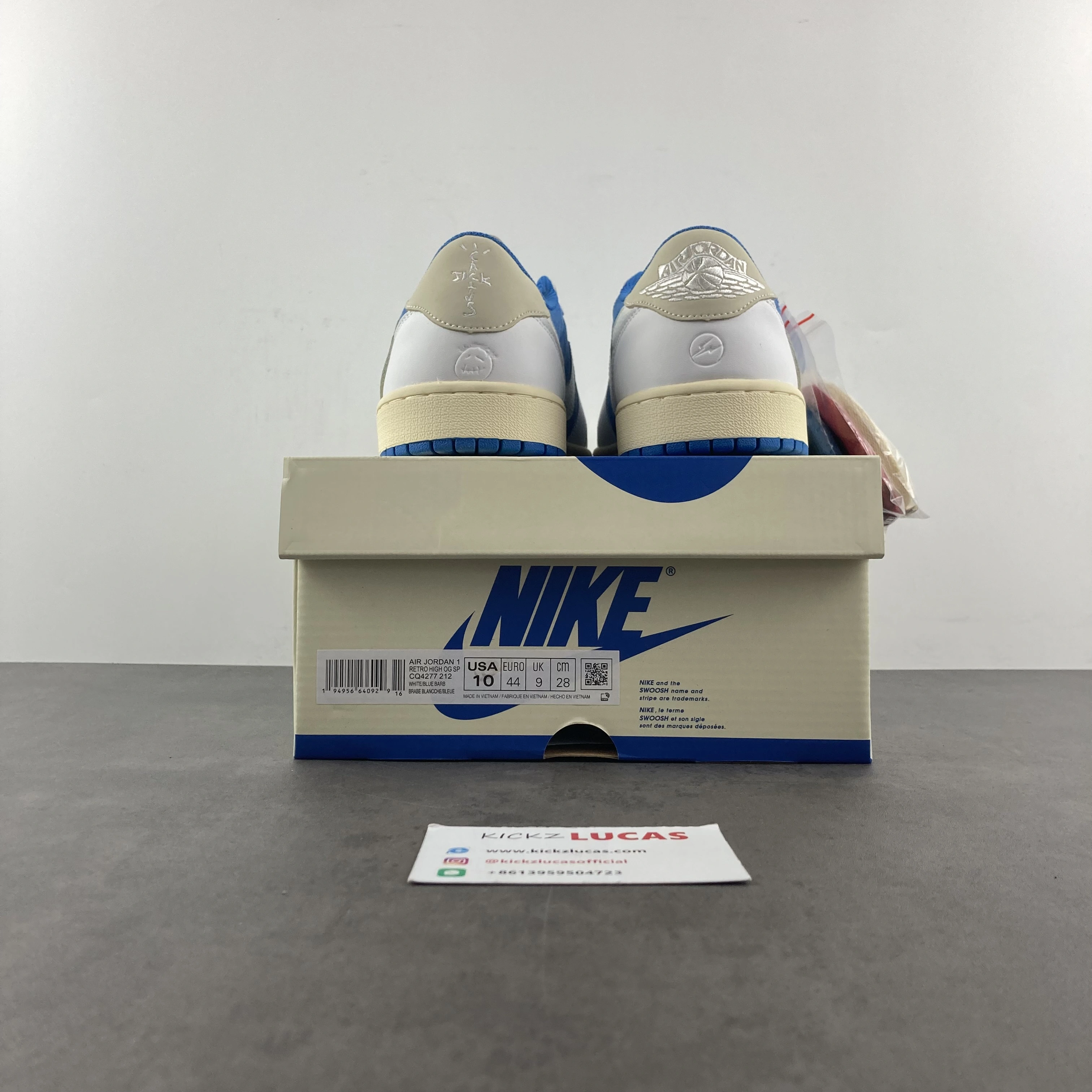 Air Jordan 1 Low Travis Scott White Blue CQ4277- Effortless 1622