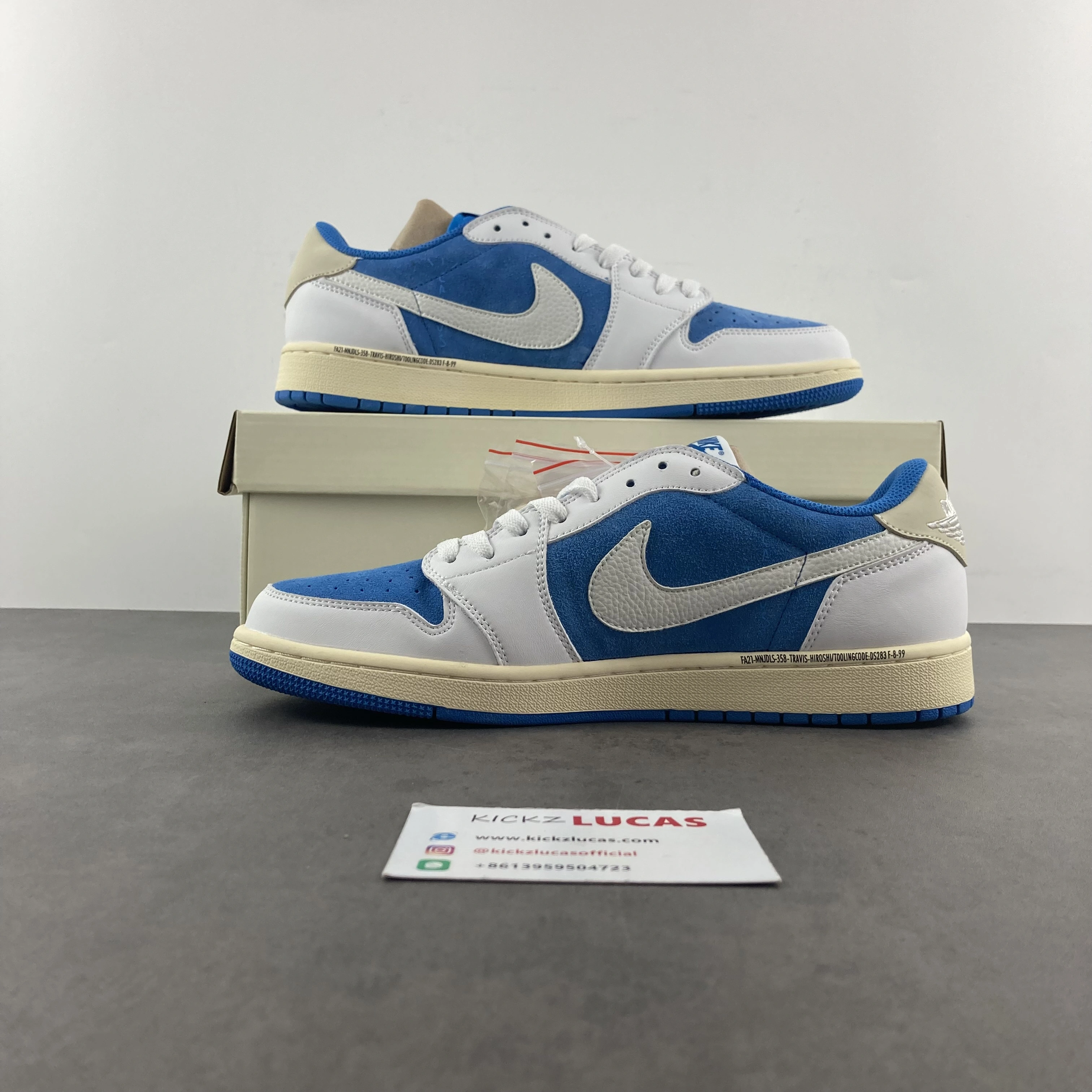 Air Jordan 1 Low Travis Scott White Blue CQ4277- Effortless 1622