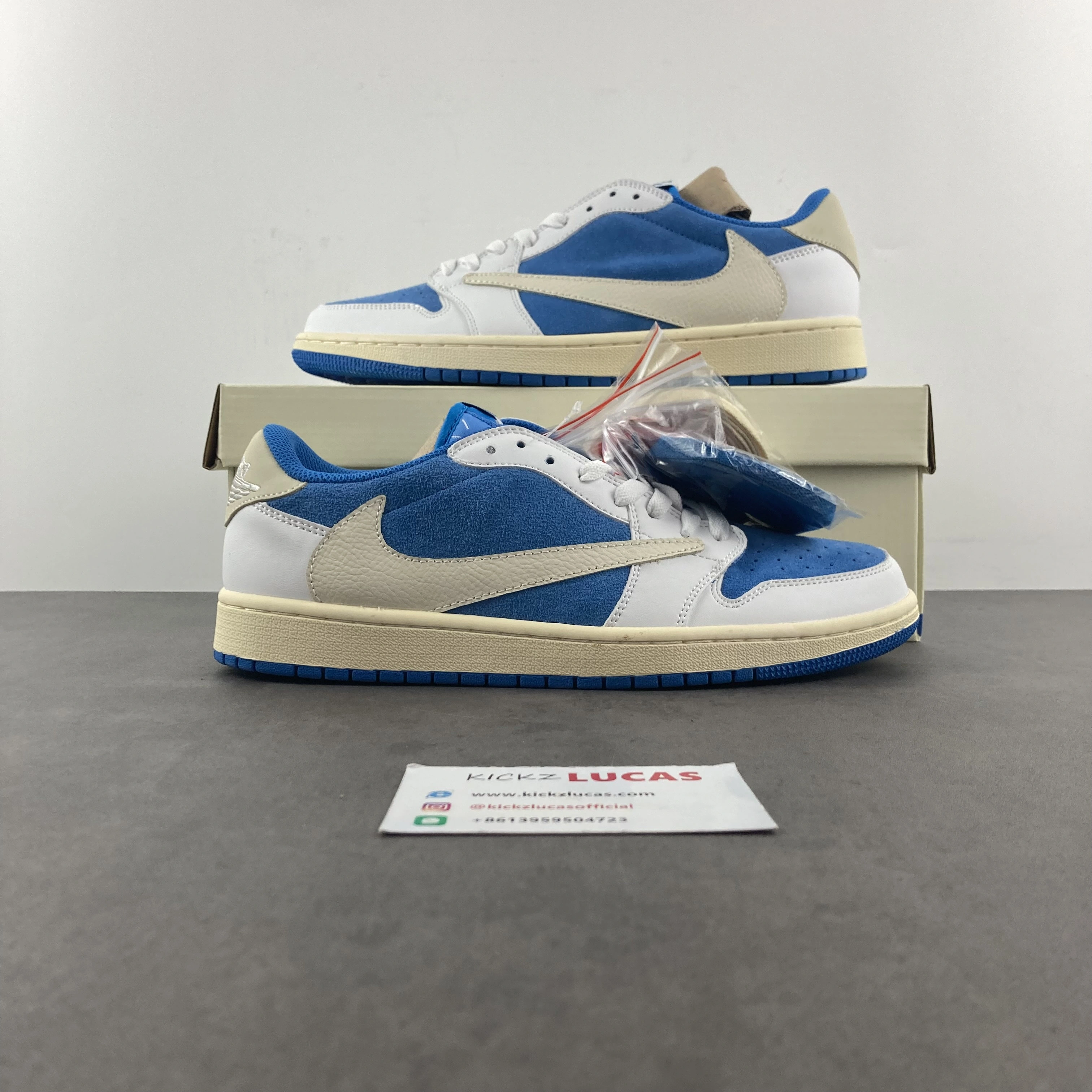 Air Jordan 1 Low Travis Scott White Blue CQ4277- Effortless 1622