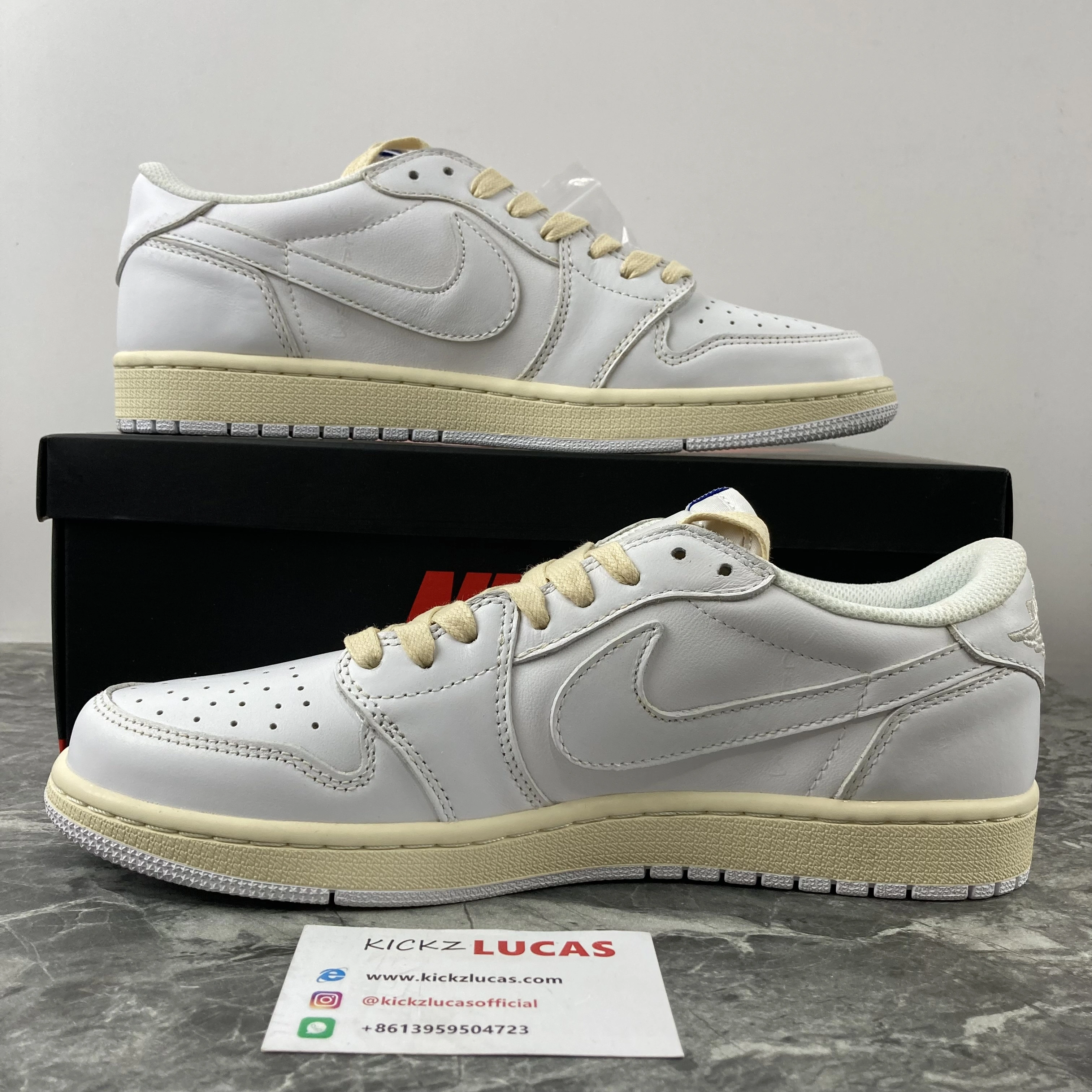 Unisex Air Jordan 1 Low Travis Scott White Blue 1625