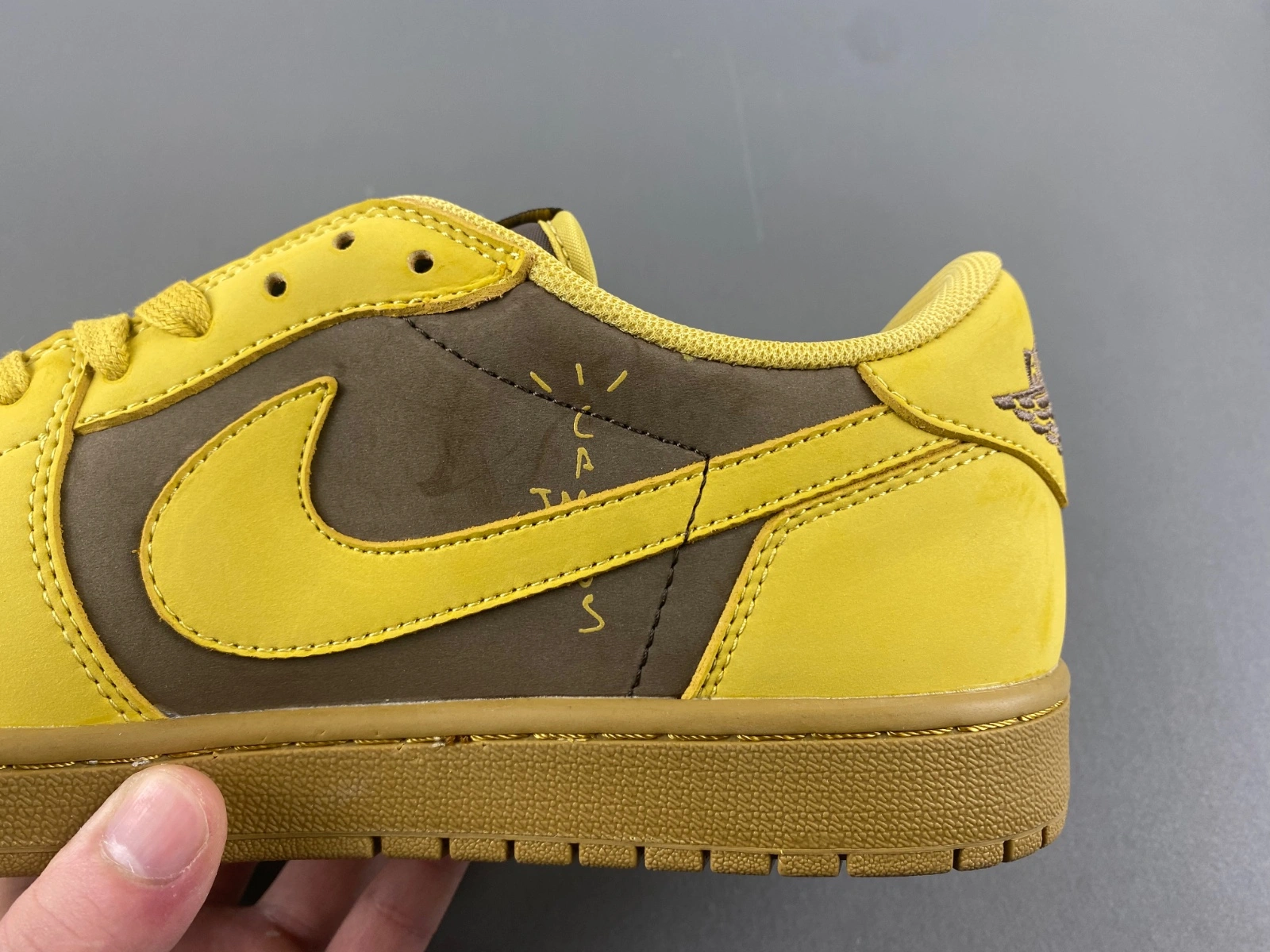 Air Jordan 1 Low Travis Scott khaki Yellow DM7866- Functional 1371