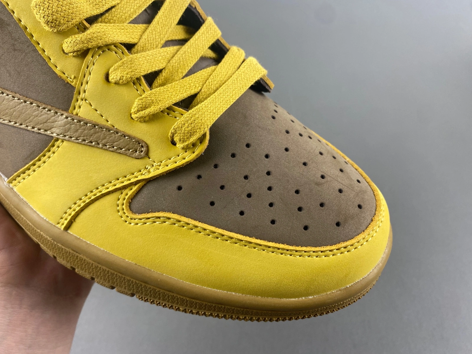 Air Jordan 1 Low Travis Scott khaki Yellow DM7866- Functional 1371