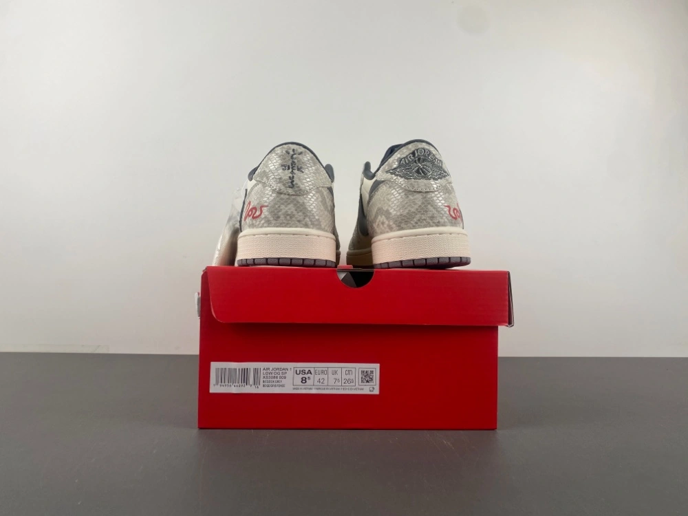 Snug Air Jordan 1 Low Travis Scott snake XS3086- 1341