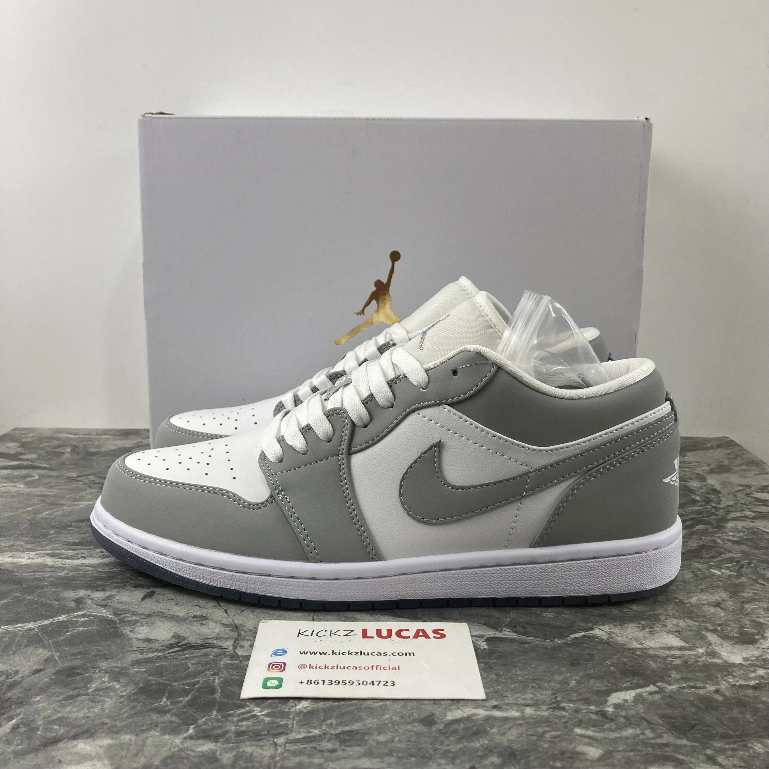 Contemporary Air Jordan 1 Low Wolf Grey DC0774- 1684