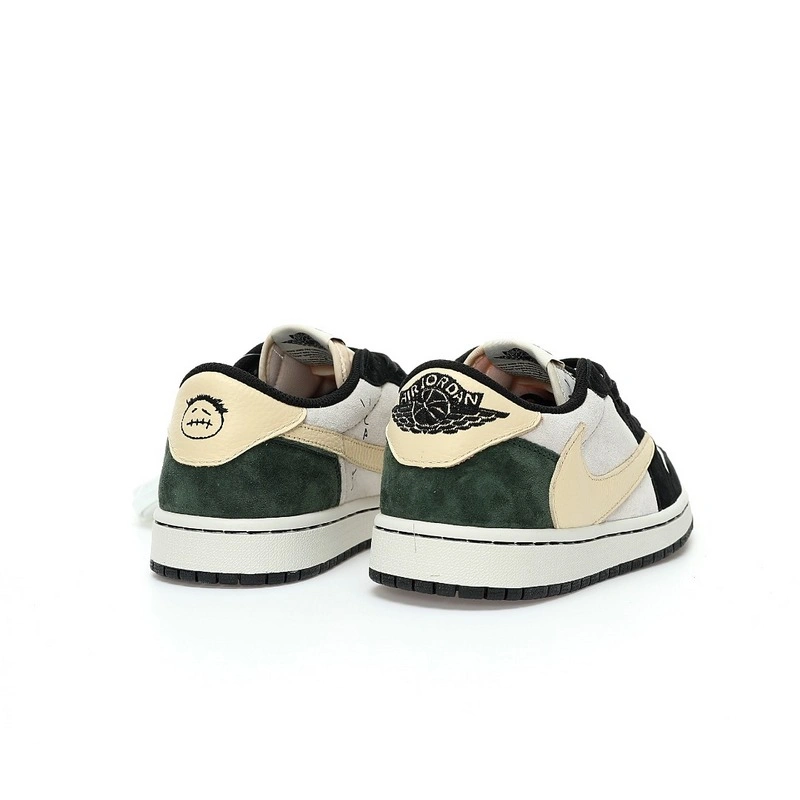 Colorful Air Jordan 1 Low x Travis Scott Green Black DM7866- 1457
