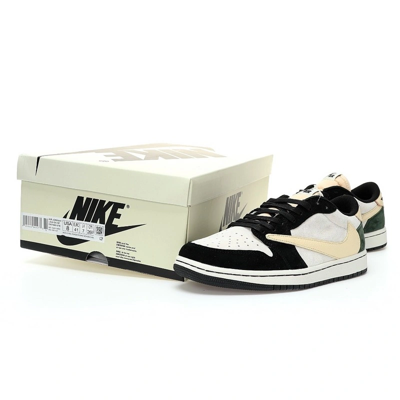 Colorful Air Jordan 1 Low x Travis Scott Green Black DM7866- 1457