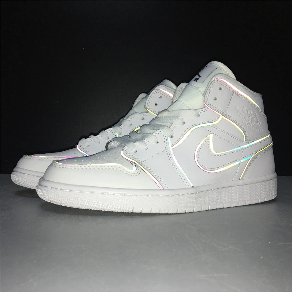 Air Jordan 1 Mid Iridescent Reflective White CK6587- Unisex 1770
