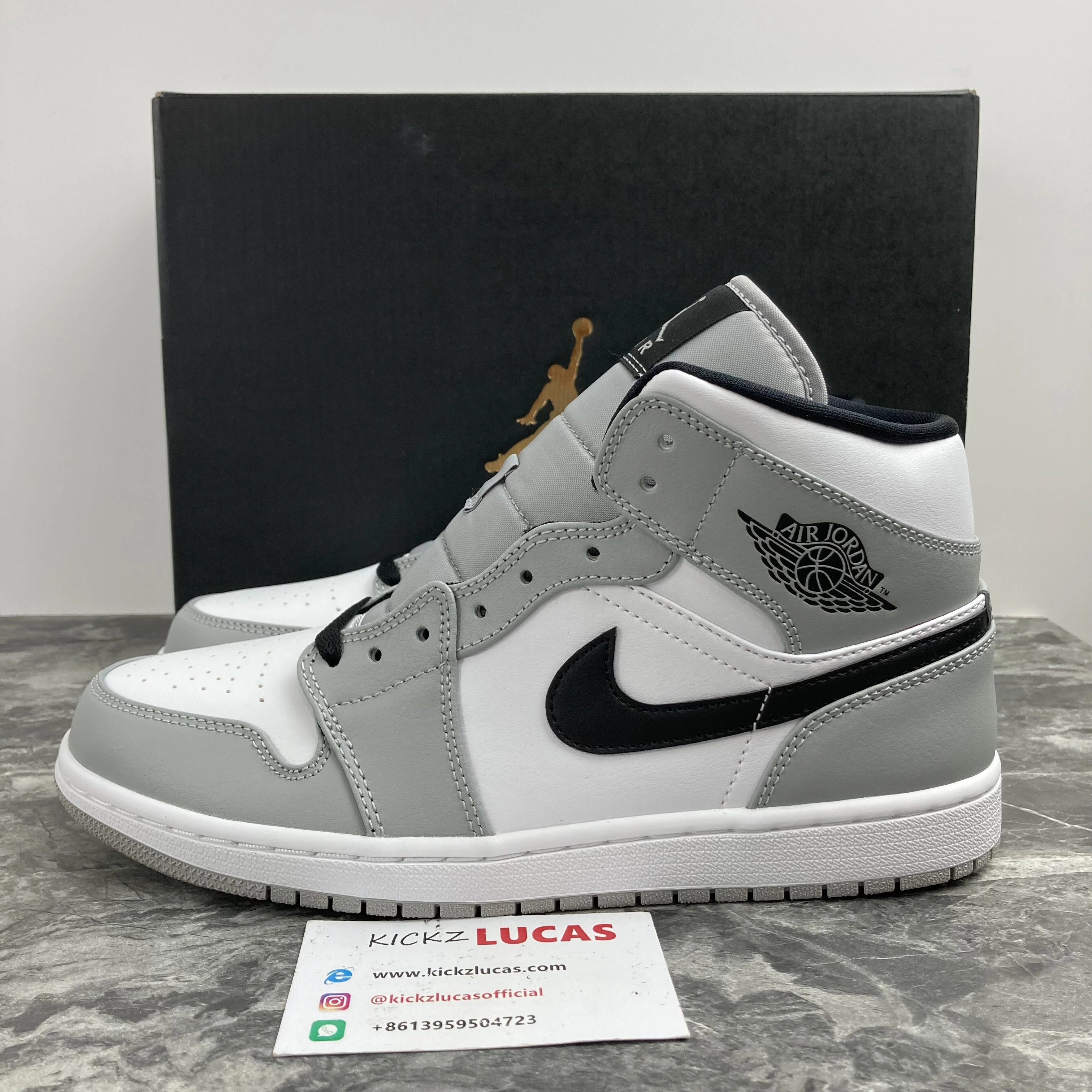 Efficient Air Jordan 1 Mid Light Smoke Grey 554724- 1694