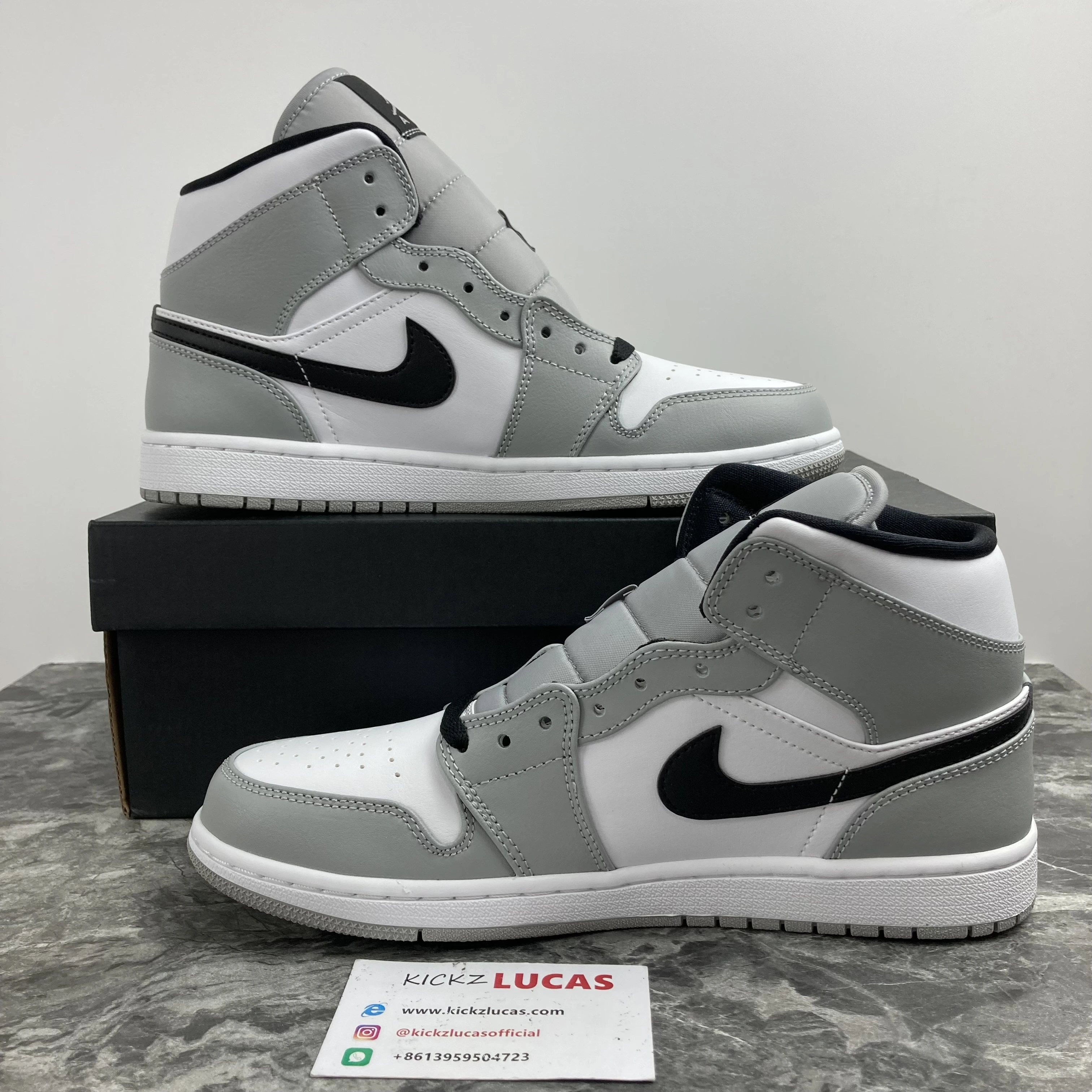 Efficient Air Jordan 1 Mid Light Smoke Grey 554724- 1694