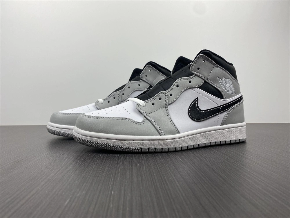 Air Jordan 1 Mid Light Smoke Grey Anthracite 554724- Bright 1633