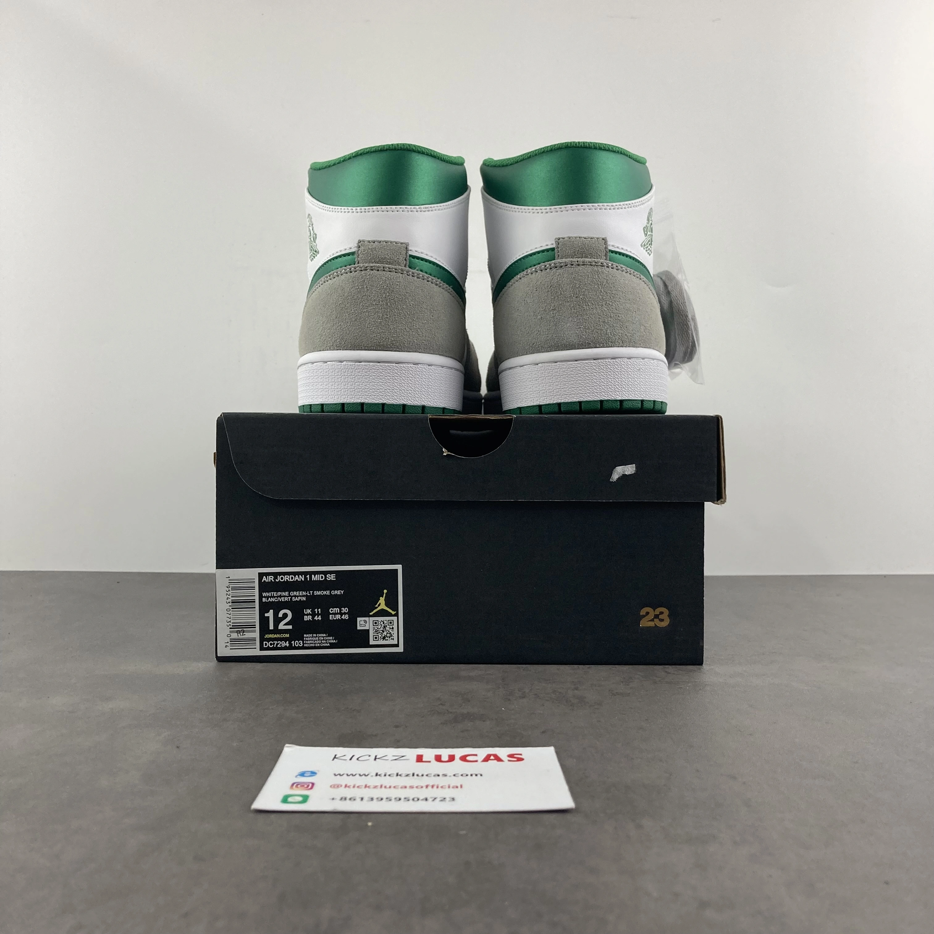 Air Jordan 1 Mid SE Grey Green DC7294- Durable 1629