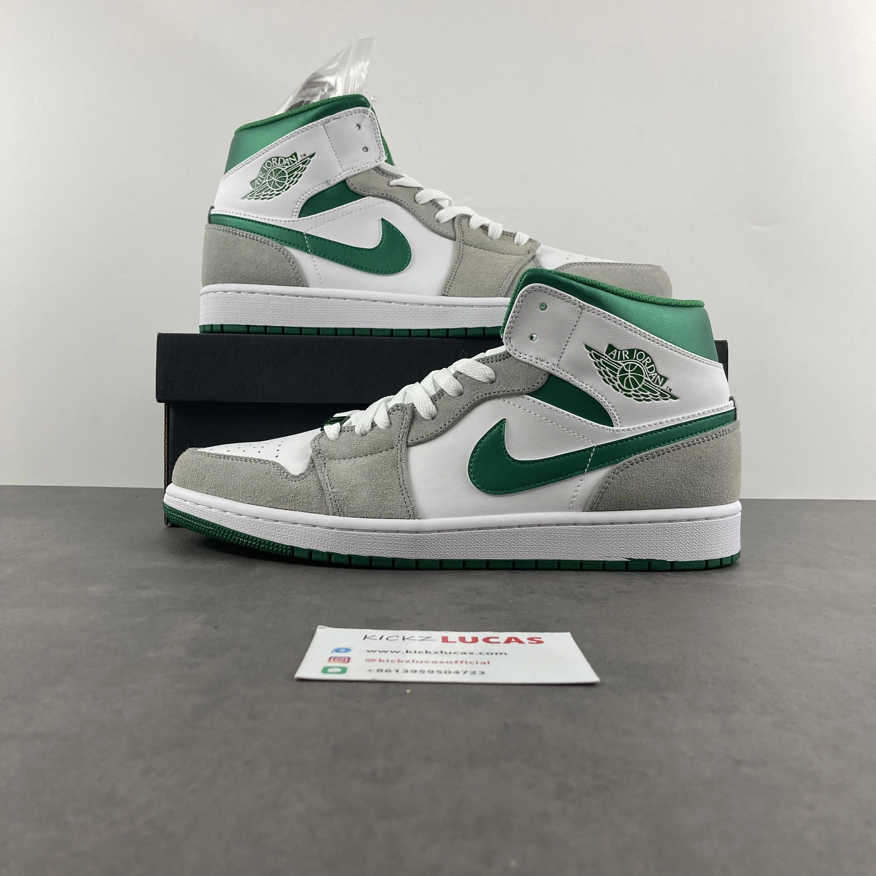 Air Jordan 1 Mid SE Grey Green DC7294- Durable 1629
