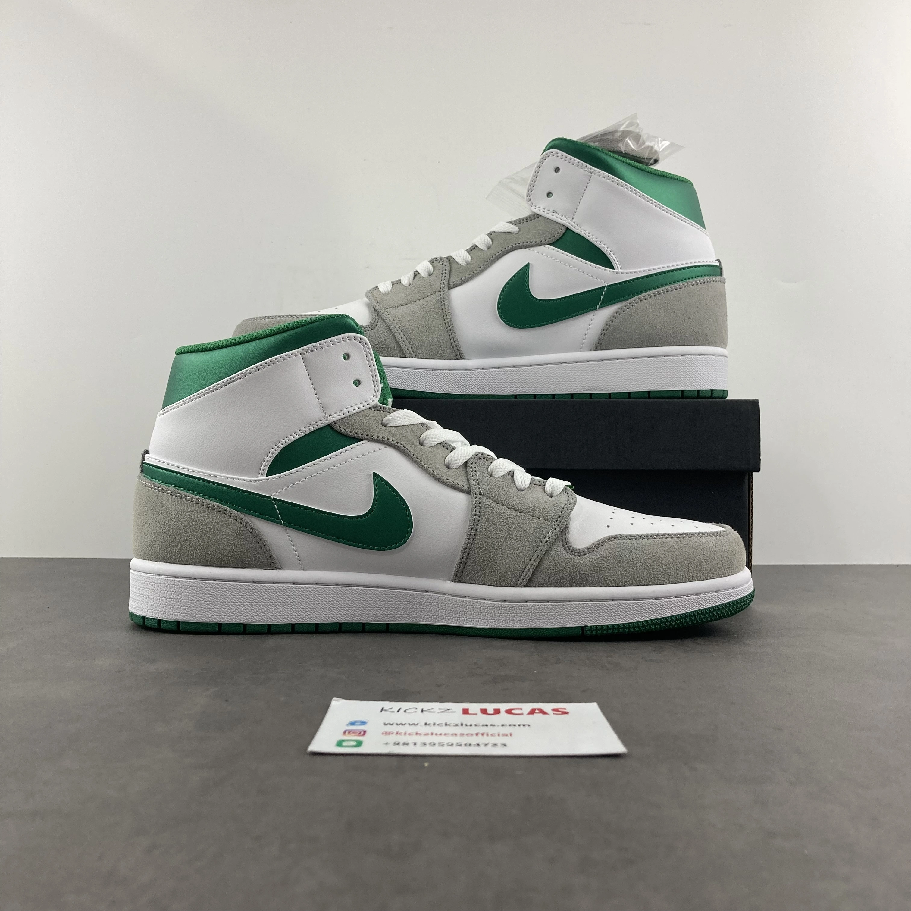 Air Jordan 1 Mid SE Grey Green DC7294- Durable 1629
