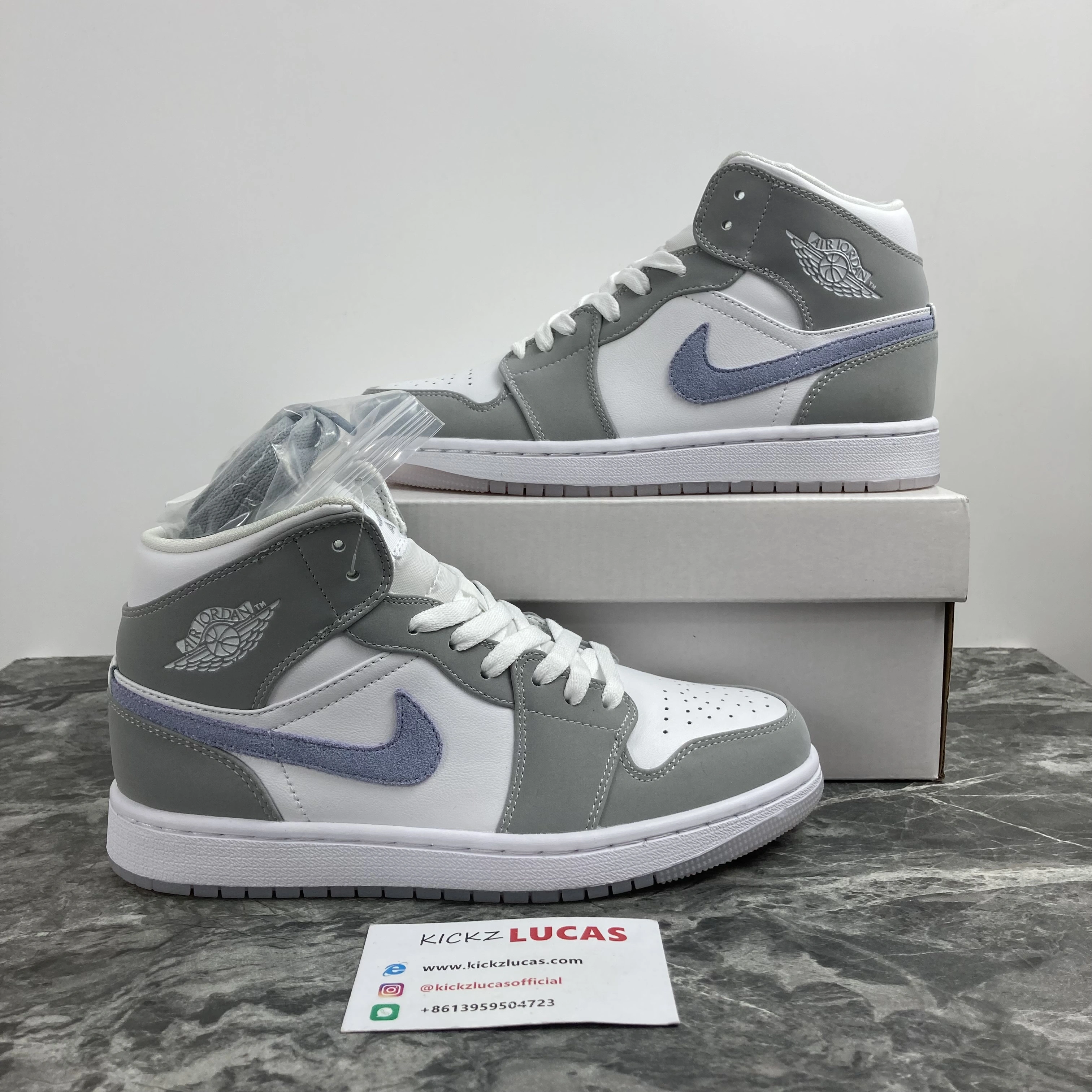 AllSeason Air Jordan 1 Mid Wolf Grey Aluminum BQ6472- 1627