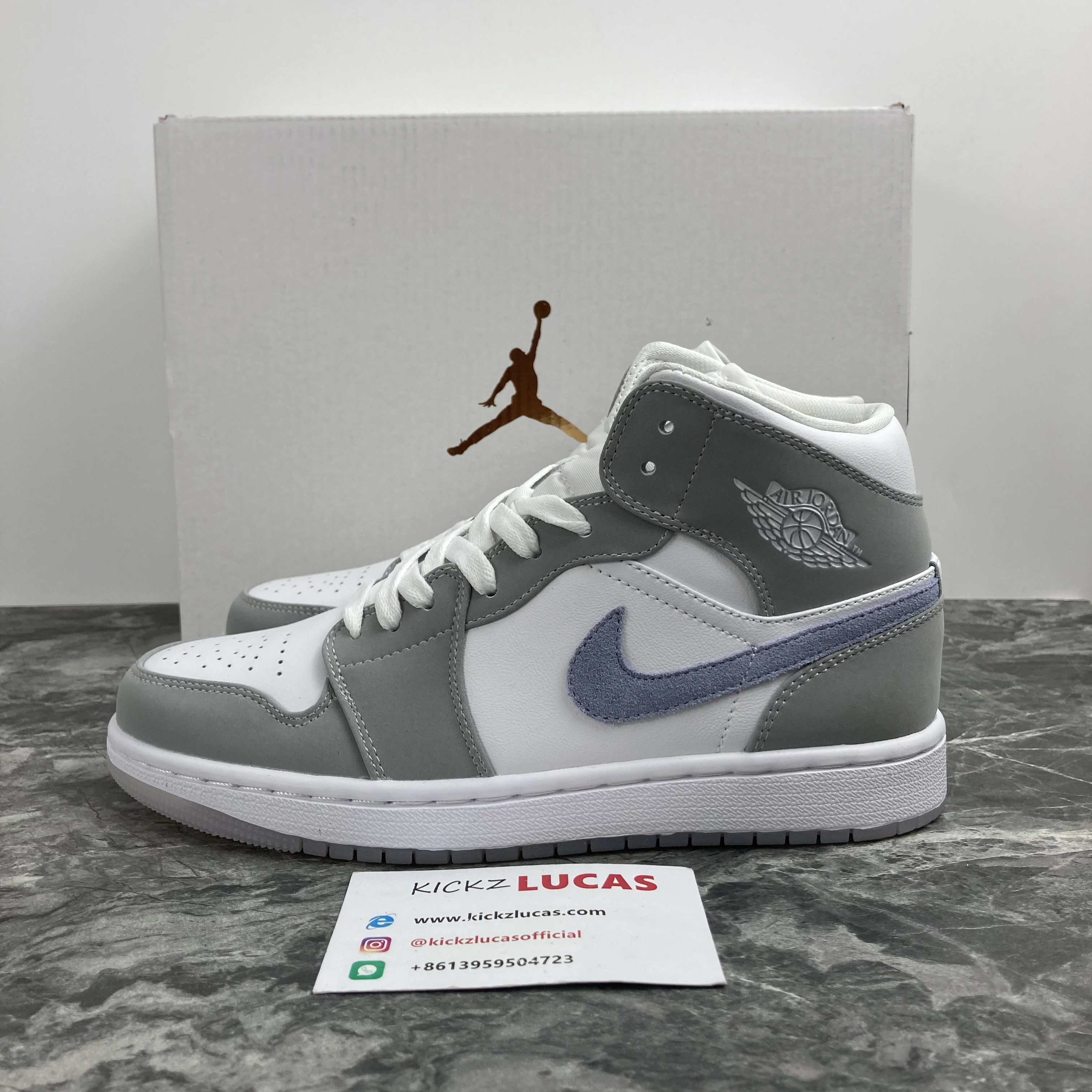 AllSeason Air Jordan 1 Mid Wolf Grey Aluminum BQ6472- 1627