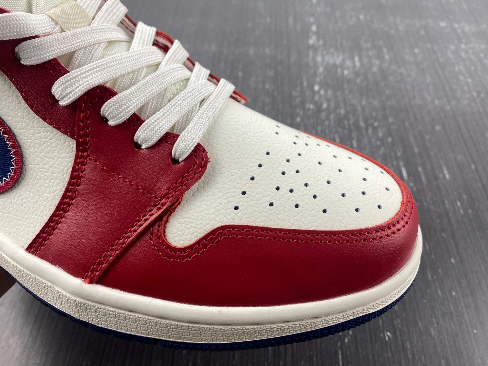 Durable Air Jordan 1 Mid red white navy DZ5485- 1617