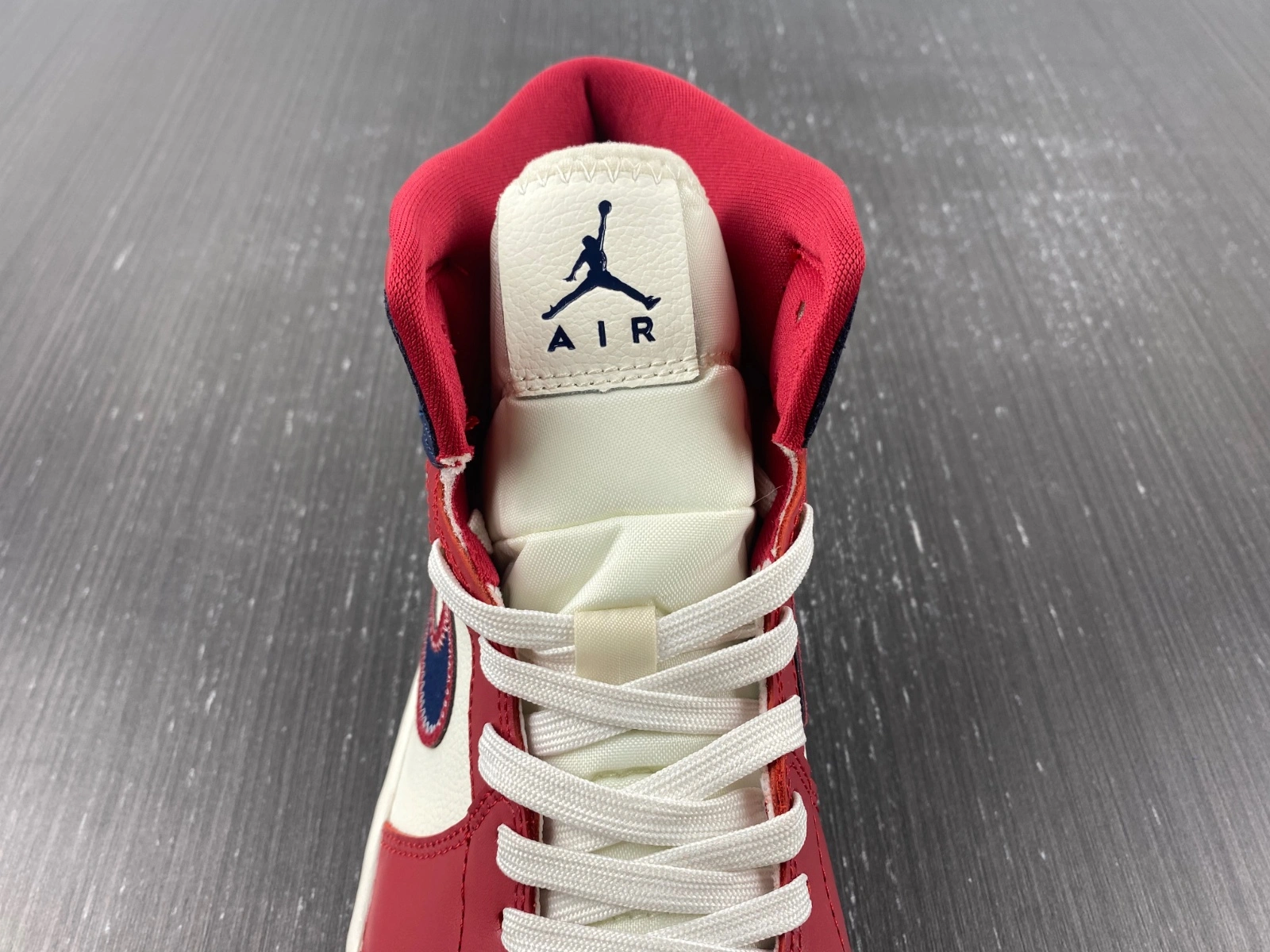 Durable Air Jordan 1 Mid red white navy DZ5485- 1617