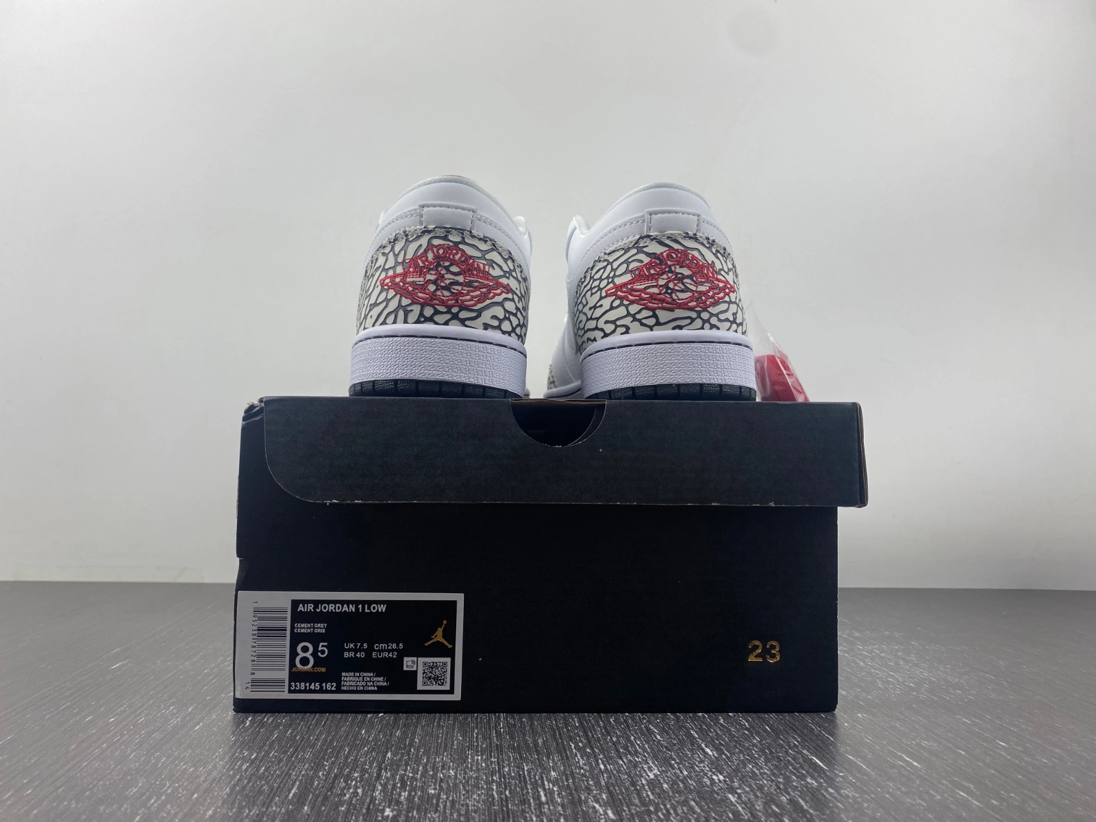 ComfortFit Air Jordan 1 Phat Low Cement Grey 338145-162 350571- 1448