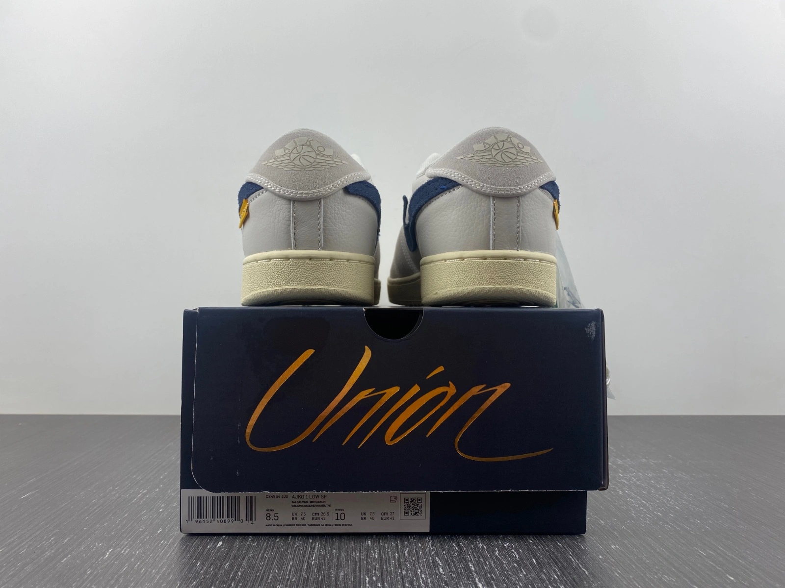 Air Jordan 1 Retro AJKO Low SP Union White Suede DO8912- Breathable 1522