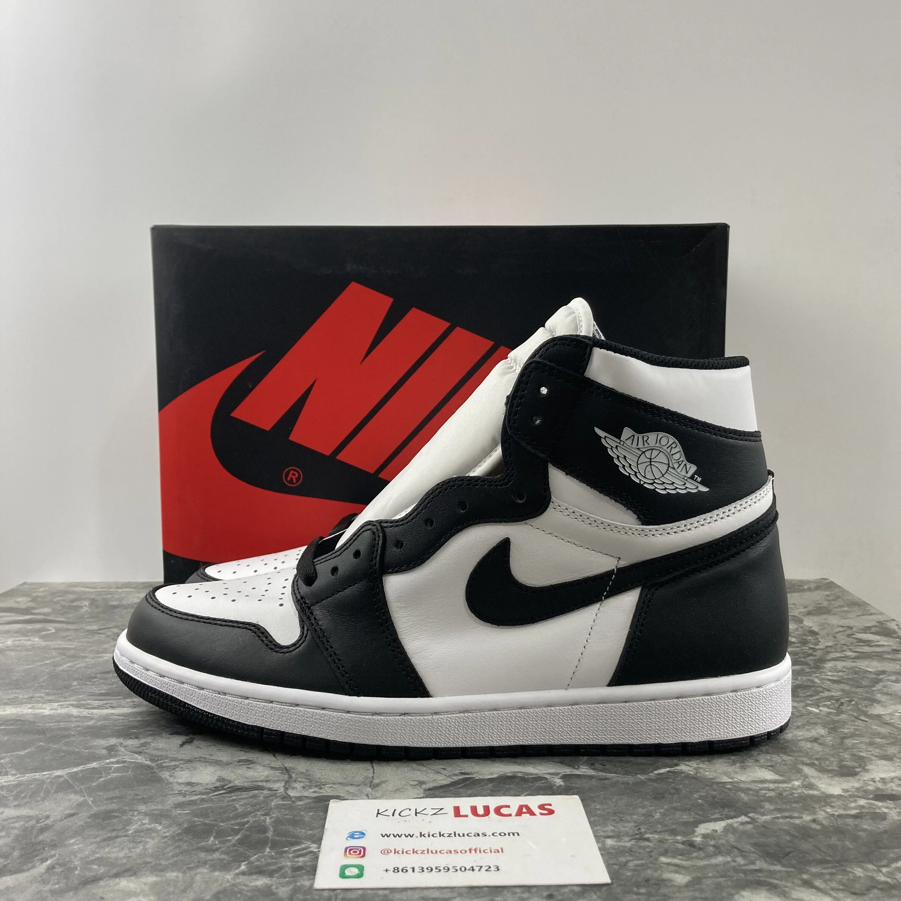 Affordable Air Jordan 1 Retro Black White 555088- 1753