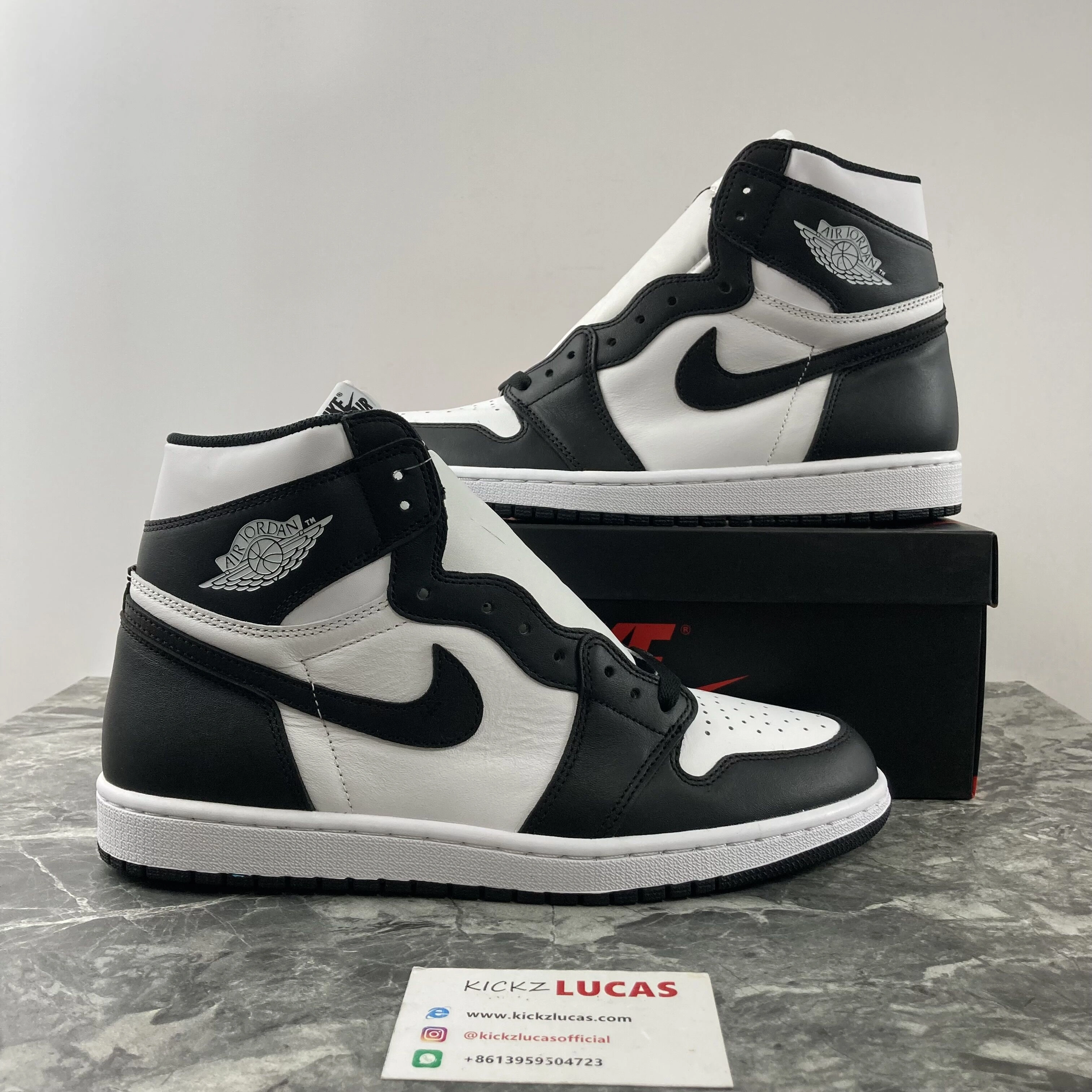 Affordable Air Jordan 1 Retro Black White 555088- 1753