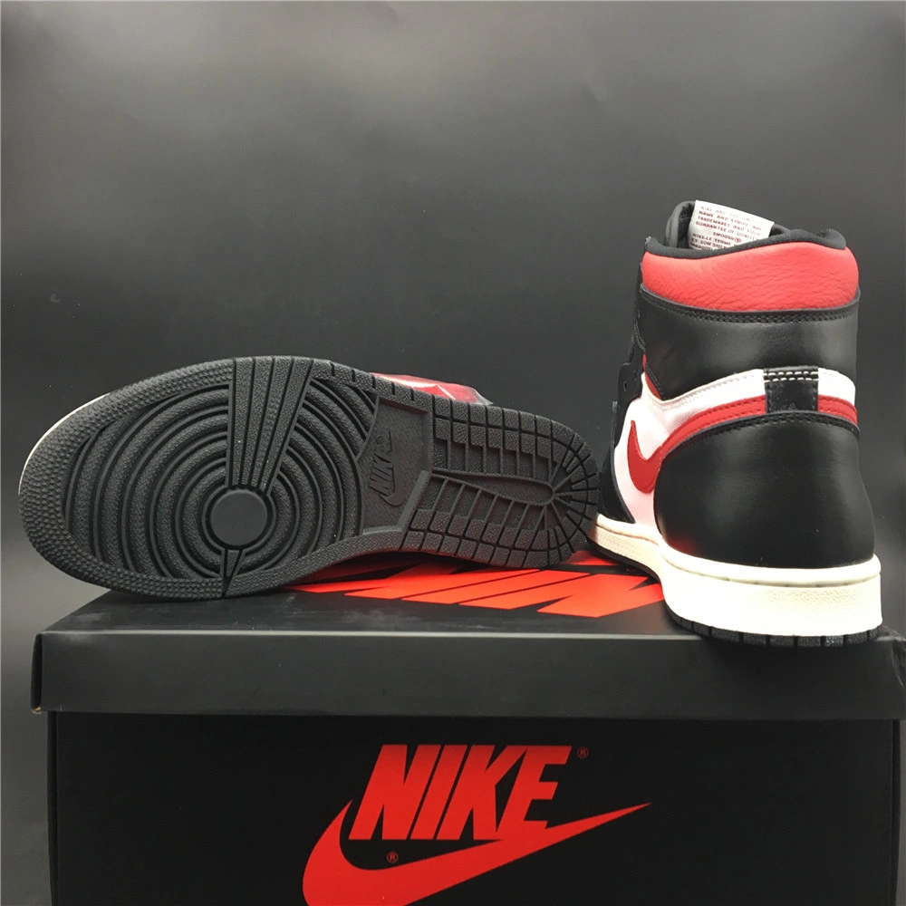 Air Jordan 1 Retro High Black Gym Red 555088- Stretchable 1756