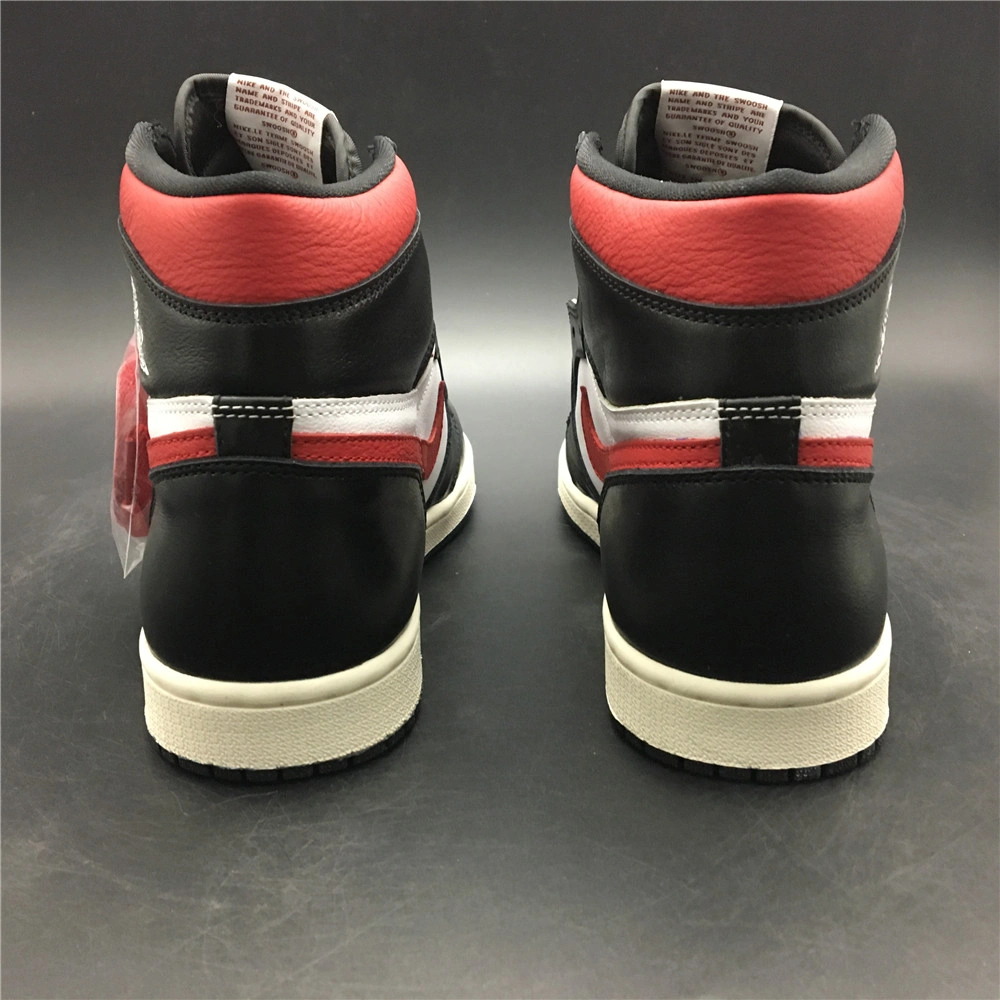 Air Jordan 1 Retro High Black Gym Red 555088- Stretchable 1756