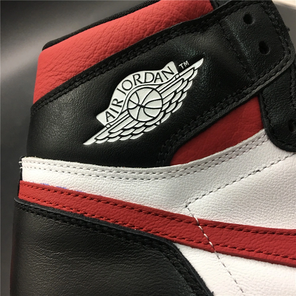 Air Jordan 1 Retro High Black Gym Red 555088- Stretchable 1756