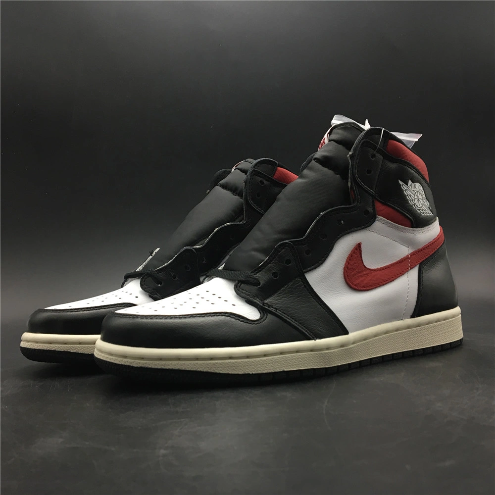 Air Jordan 1 Retro High Black Gym Red 555088- Stretchable 1756