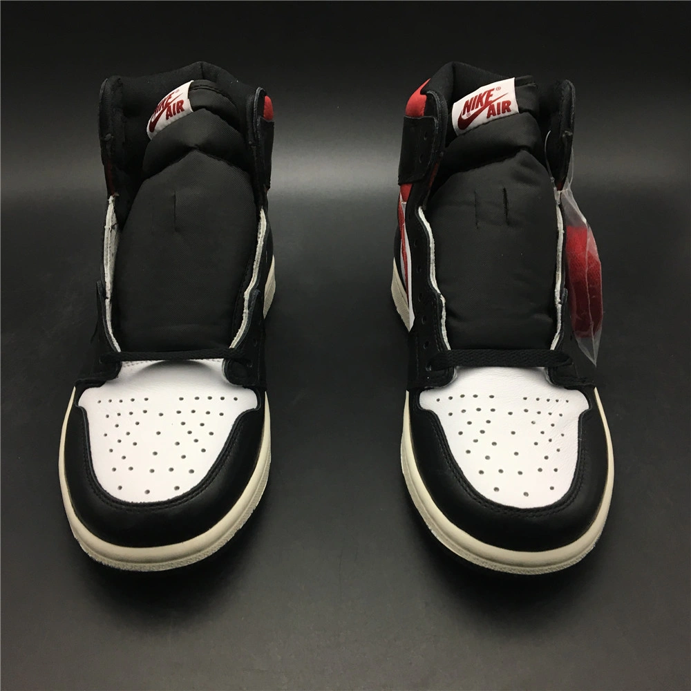 Air Jordan 1 Retro High Black Gym Red 555088- Stretchable 1756