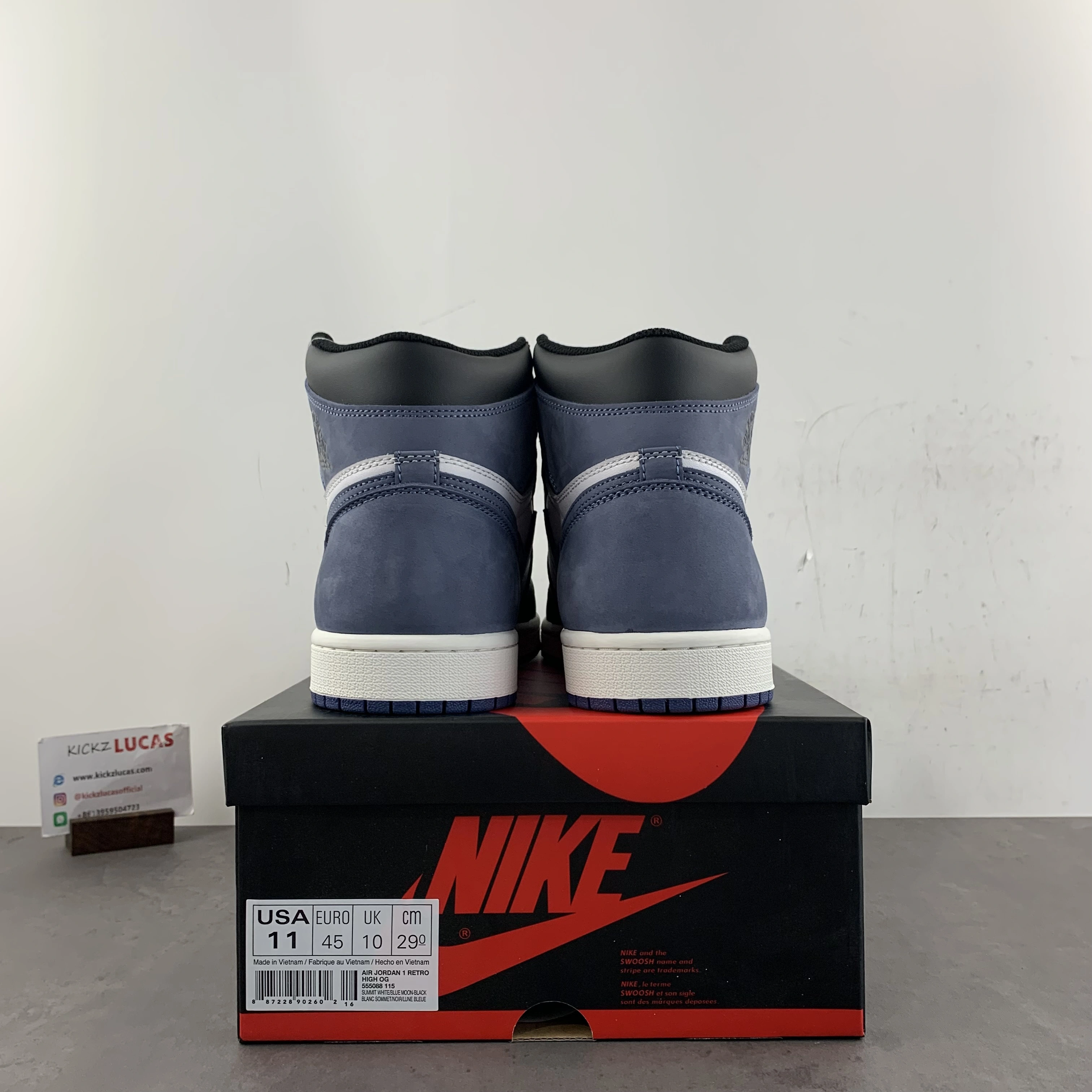 Contemporary Air Jordan 1 Retro High Blue Moon 555088- 1464