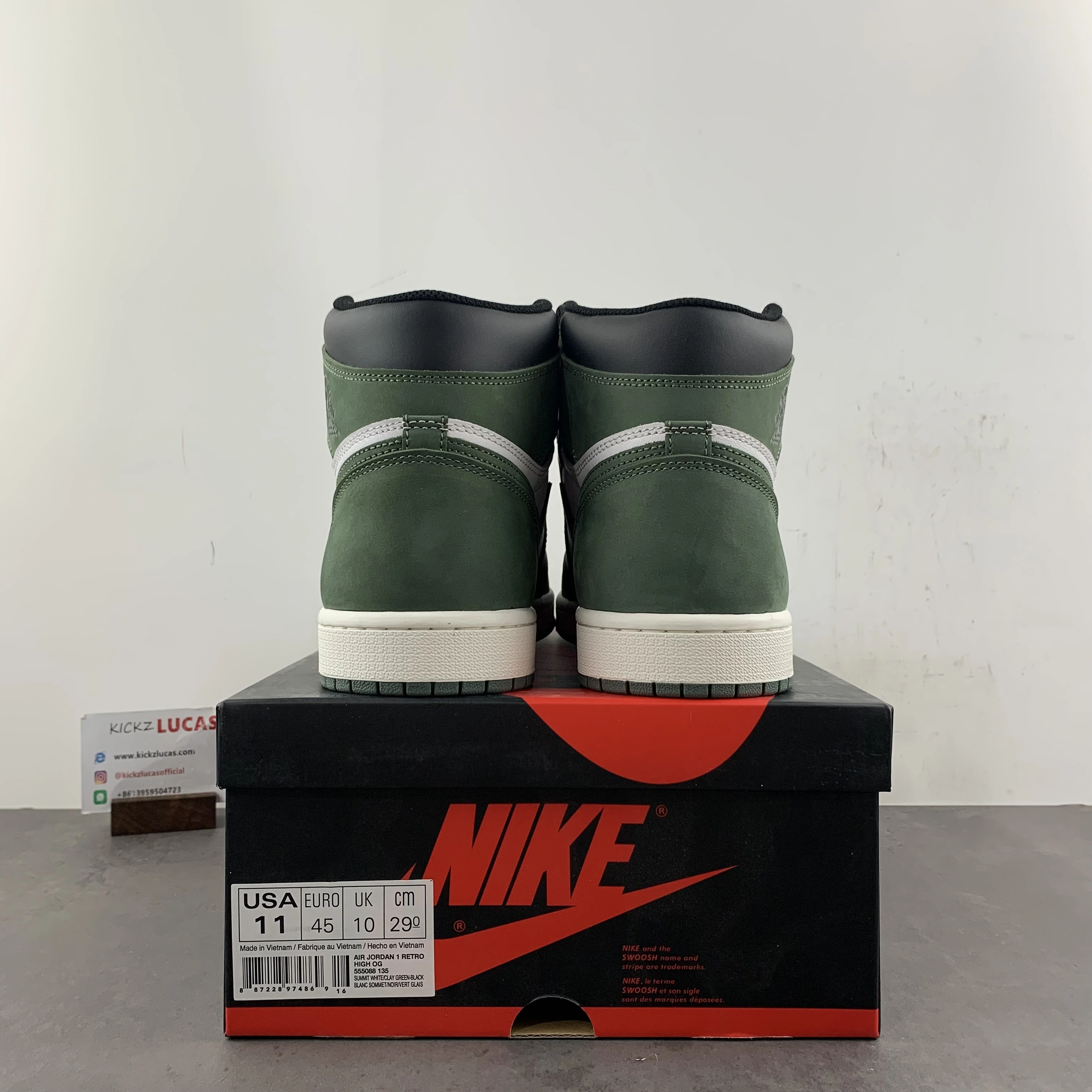 Refined Air Jordan 1 Retro High Clay Green 555088- 1463