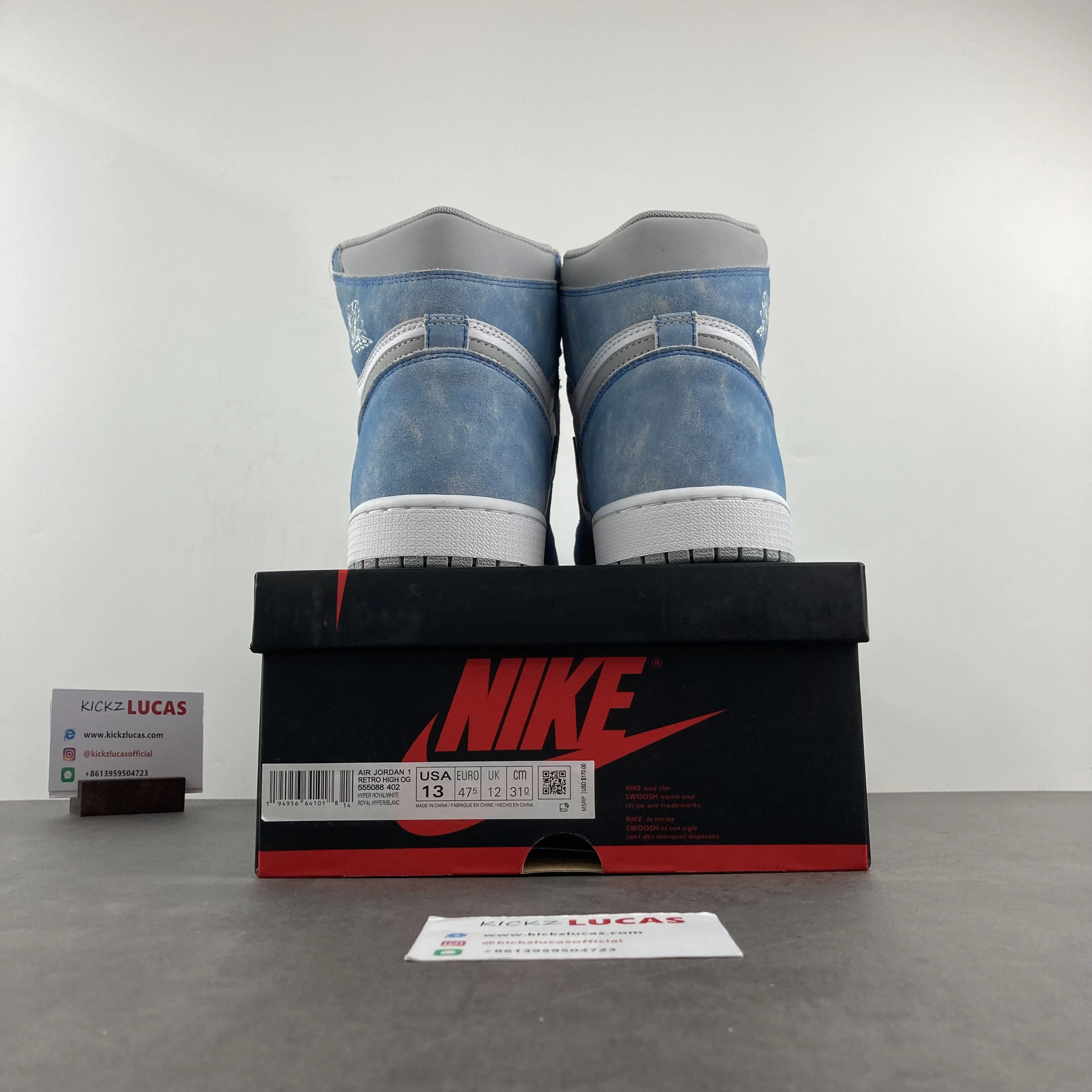 Air Jordan 1 Retro High Hyper Royal Smoke Grey 555088- NewStyle 1752
